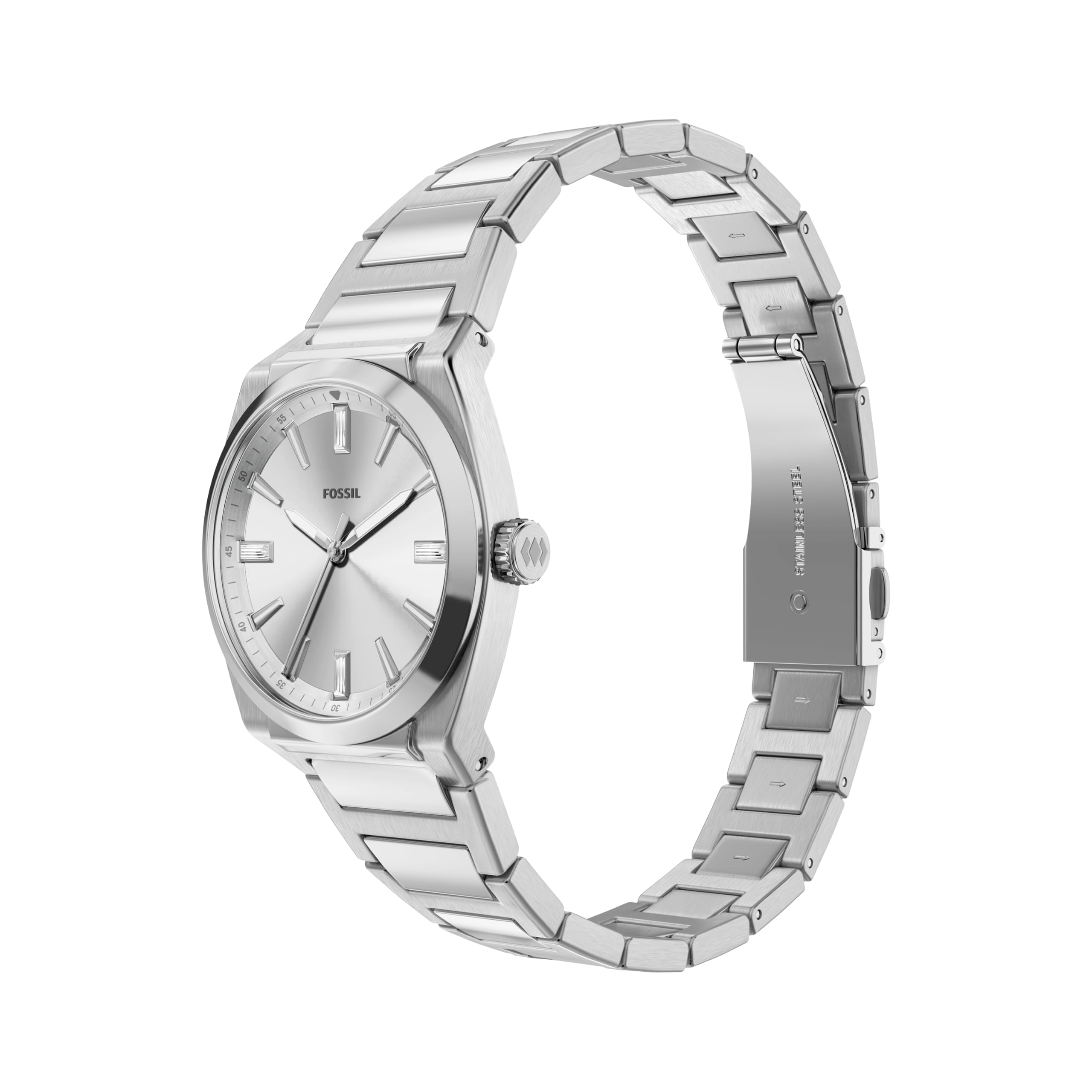 Fossil Everett Reloj para Mujer de Acero Inoxidable Color Plateado de 27MM, ES5490