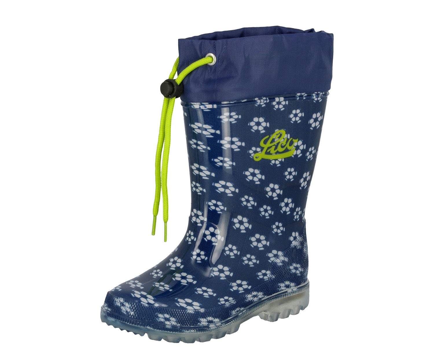 Lico Boys Power Blinky Wellington Boots Blue Size: 12.5 UK
