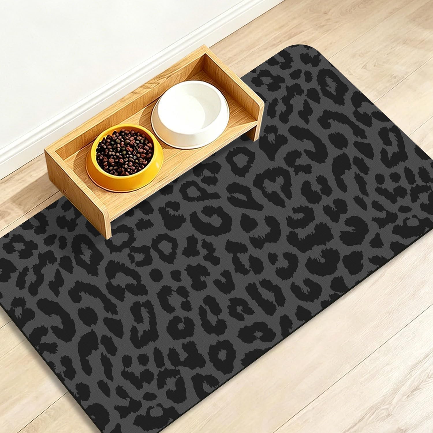 Dog Food Mat for Food and Water Mat, Pet Cat Dog Bowl Mat, 12"x20"