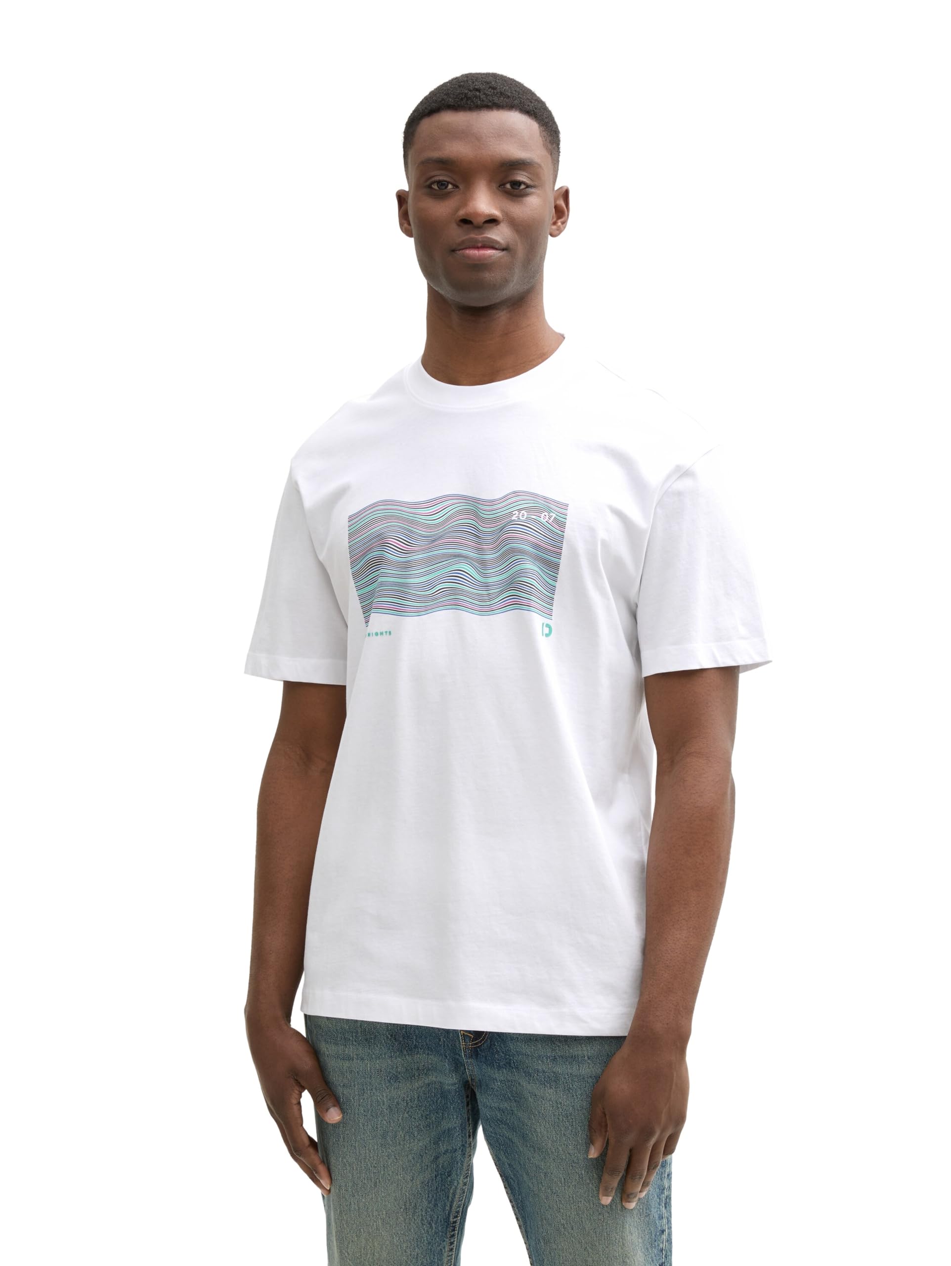 TOM TAILOR Denim Men's T-Shirt, 20000 - White, L