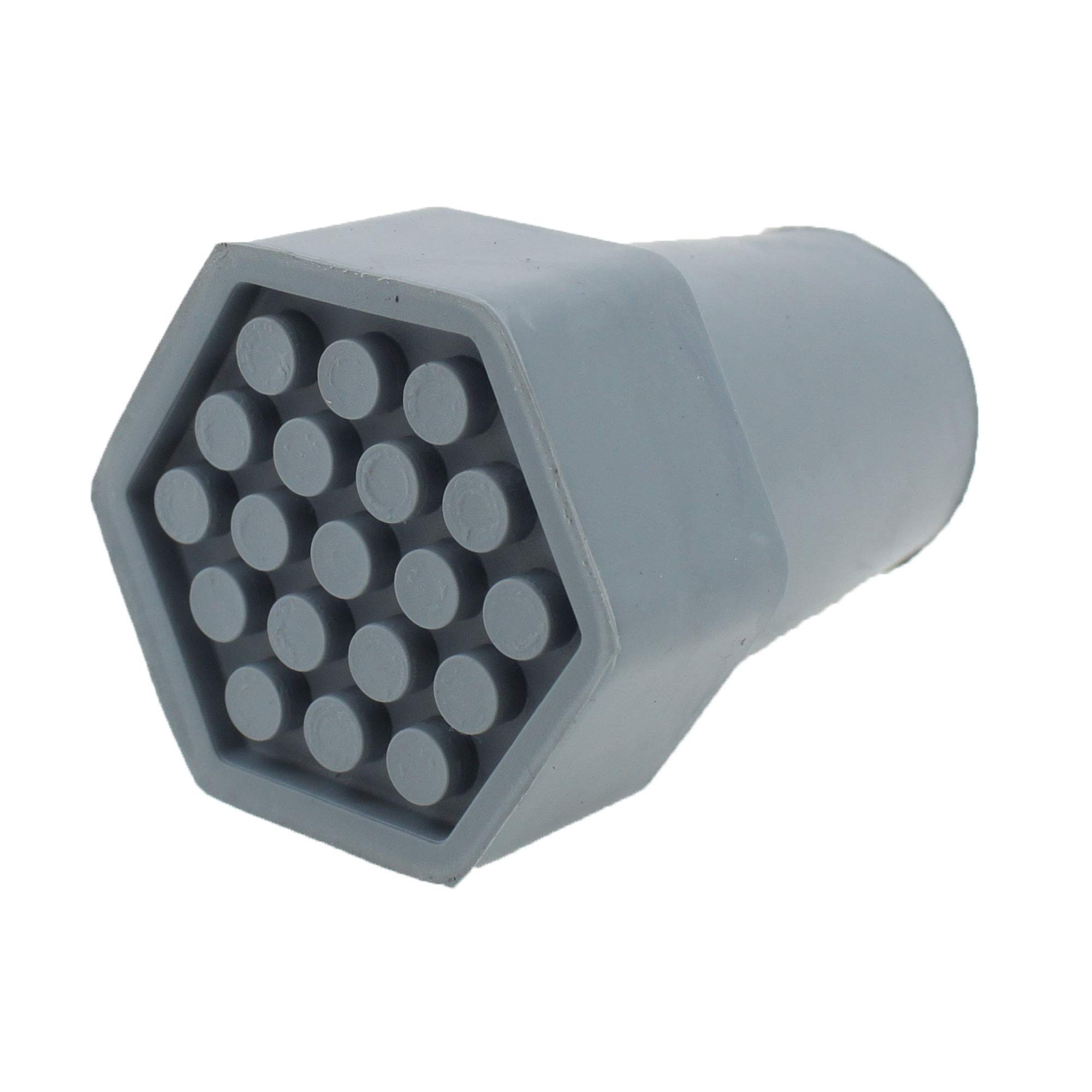 Lifeswonderful Grey - Qty 4X: 22Mm 7/8" Hexagonal Heavy Duty Rubber Ferrules For Crutches