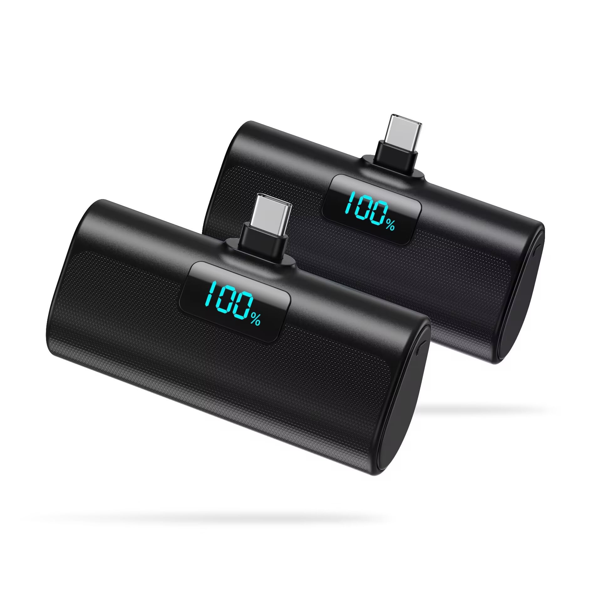 [Lot de 2]Batterie Externe pour iPhone 17/16/15 Series, 5200mAh USB C Power Bank à Charge Rapide Ultra-Compact et Léger Batterie Portable Écran LCD Chargeur Portable pour iPhone 17/16/15 Sam sung etc.