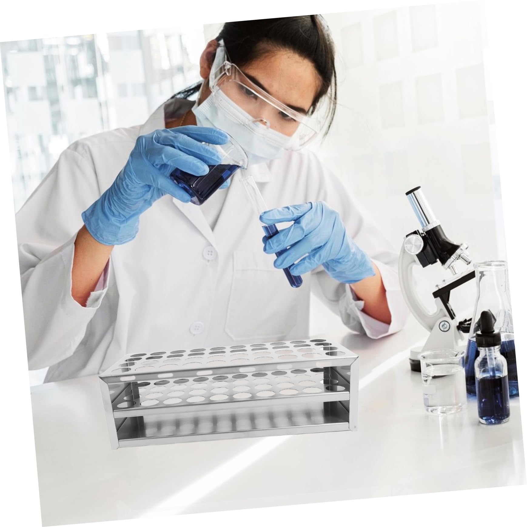 SOLUSTRE 4piezas Organizador De Tubos De De Slots Acero Inoxidable Soporte Para Tubos De Compatible De Diámetro Diseño Portátil y