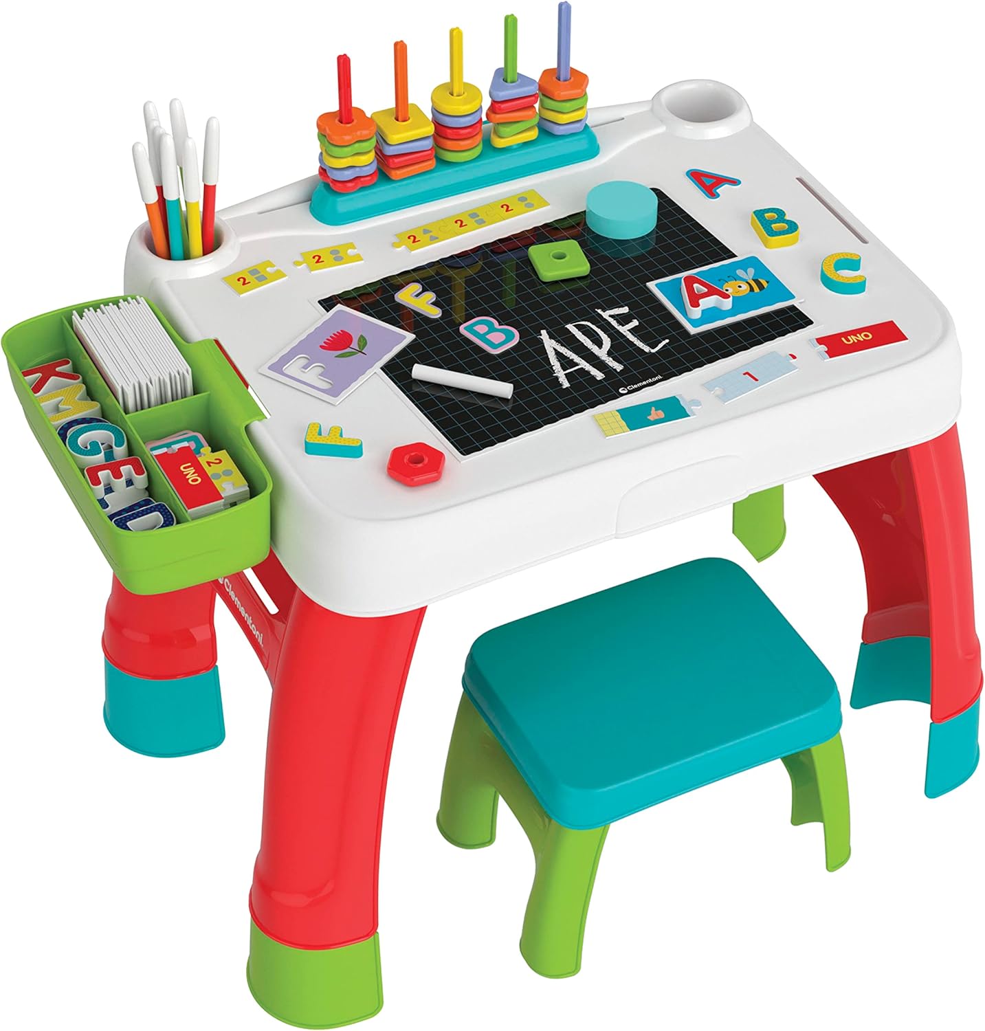 Clementoni - Sapientino-Cresci con Me Evolutionary Table, Children's Multiactivity Table, Educational Game 3 Years (Italian Version) -Made in Italy, Multicoloured, 16745