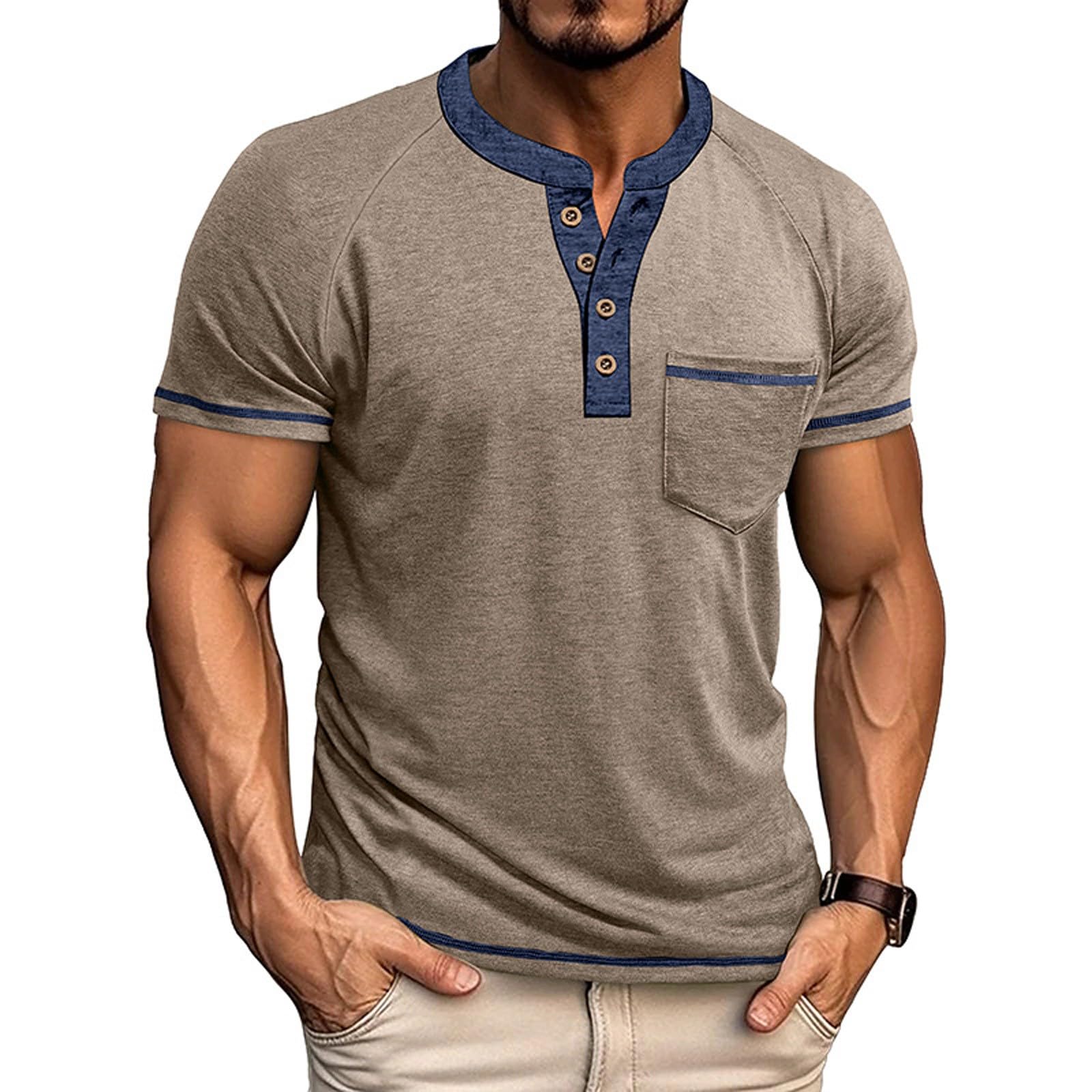 クリーム色 ラウンドネック 半袖Tシャツ Amazon.co.jp: ヨーロピアンカラーブロックボタンオープンネック
