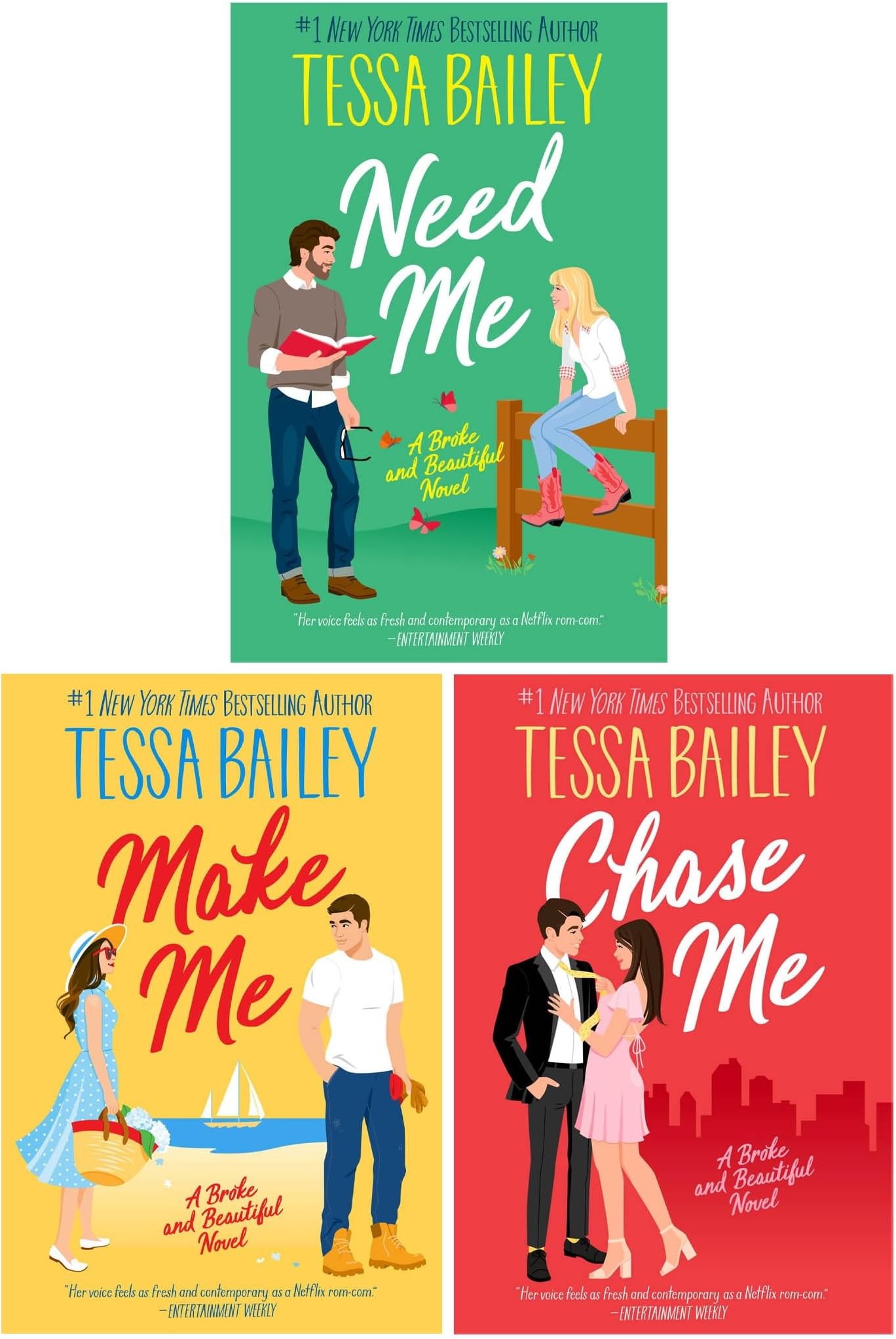 Broke and Beautiful Series 3 Books Collection Set (Chase Me, Need Me & Make Me)