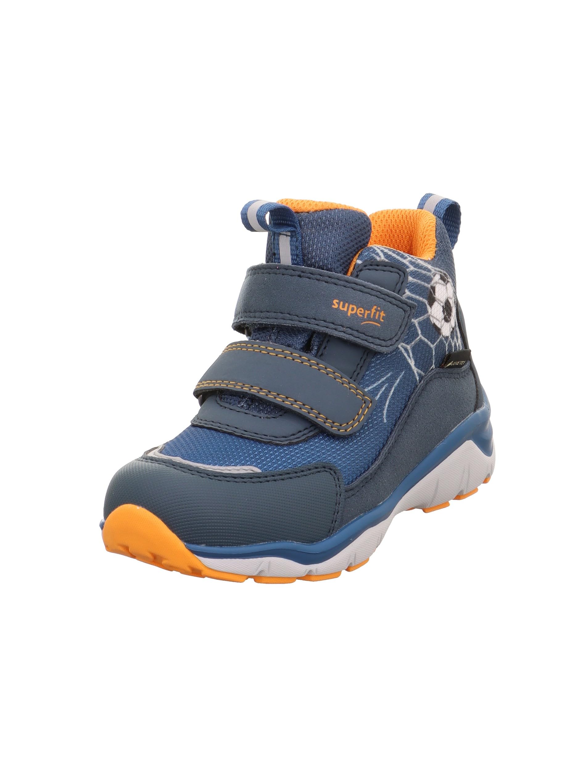 Superfit Boys SPORT5 Leicht gefütterte Gore-Tex Sneaker, Blau/Orange 8010