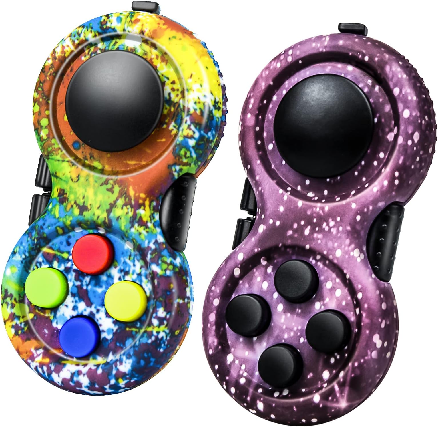 WTYCD Original Fidget Toy Game, Rubberized Classical Controller Fidget Concentration Toy with 8-Fidget Functions and Lanyard - Excellent for Relieving Stress and Anxiety