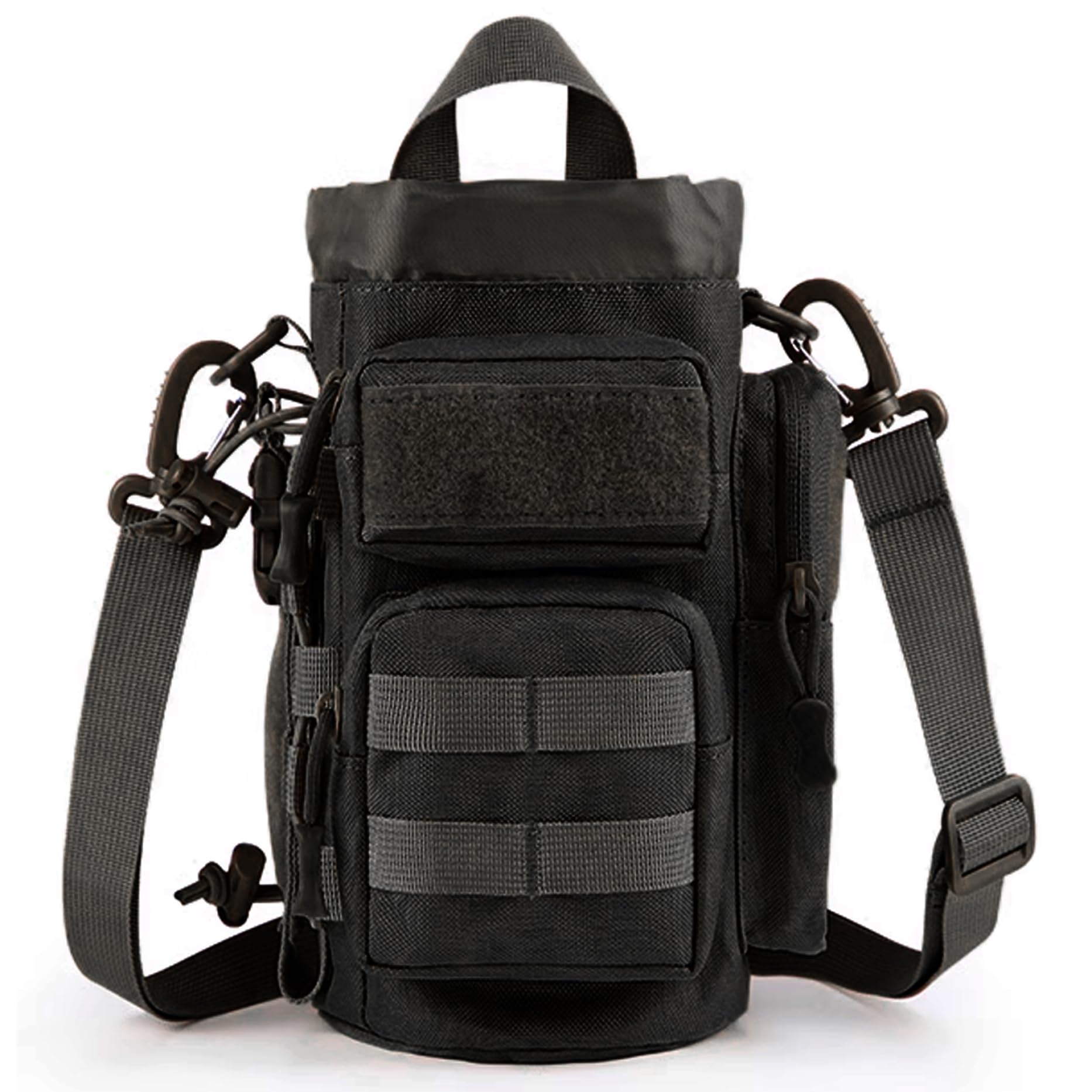 Jorzer Water Bottle Holder with Strap Waterbottle Crossbody Bag Water Bottle Holder with Strap Carrier with 2L Nylon Waterproof Carrier with Muti-pockets