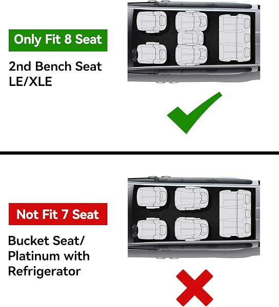3W Floor Mats&Cargo Liner Fit Toyota Sienna 2021 2022 2023 2024 2025 2026 LE/XLE(Only for 8 Seat), TPE All Weather Custom Fit Floor Liner for Sienna 8 Seat 1st, 2nd and 3rd Row and Cargo Mat, Black - 2