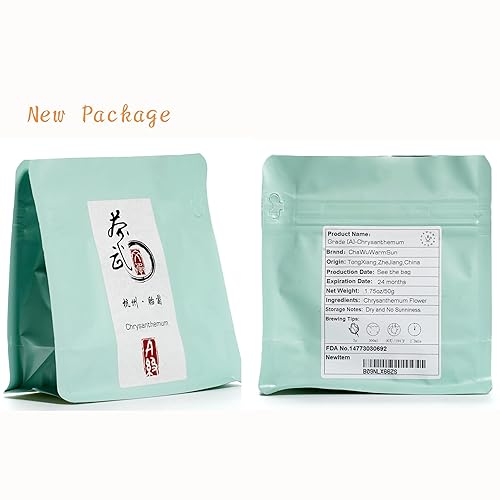 Miniatura 8 de ChaWuWarmSun A Té de crisantemo,1.75oz50g,Brote de crisantemo blanco,HangZhou TongXiang Tai Ju,Té de flores chino