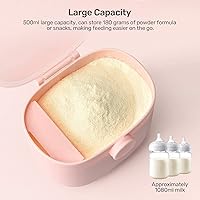 Vista 2 de NCVI Dispensador de fórmula para bebés con cuchara y nivelador, contenedores portátiles de fórmula de almacenamiento para viajes, dispensador