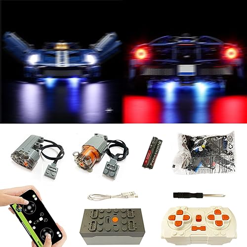 Para Lego Technic 2022 Ford GT 42154 Modelo de coche Super Motor y control remoto y kit de actualización de luz, regalos para adultos, compatible