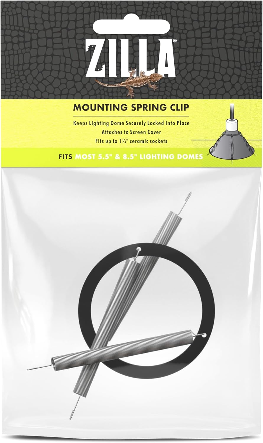 Zilla Mounting Spring Clip, Fits Most Lighting Domes