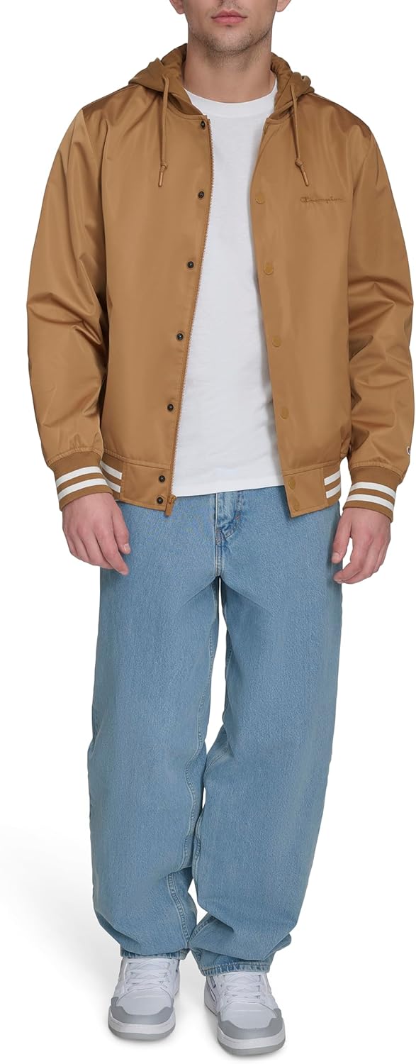 Champion mens Champion Men's Lightweight Varsity Jacket With Jersey Hood - Image 2