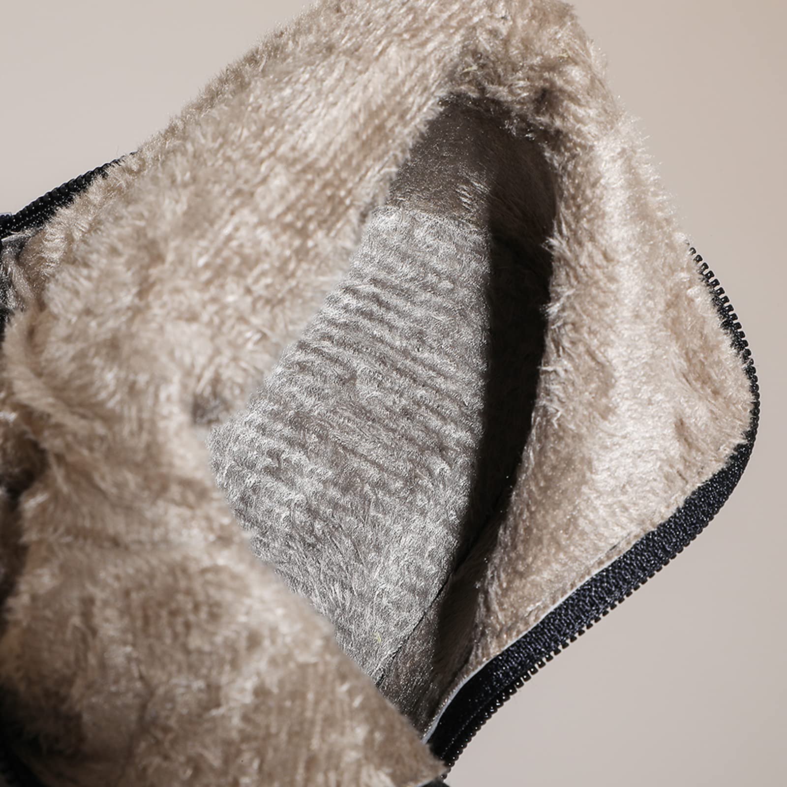 Lizoleor Donna Tacco Chunky Vernice Sopra Il Ginocchio Warm Boots