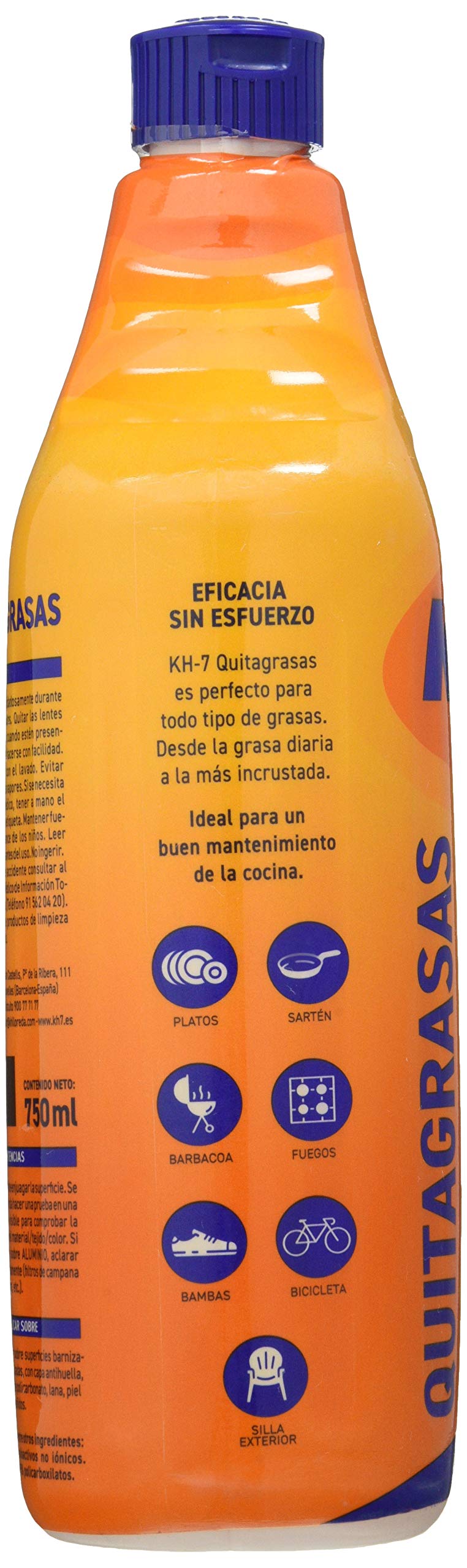 Kh-7 - Quitagrasas - Producto de limpieza - 750 ml - [Pack de 12]