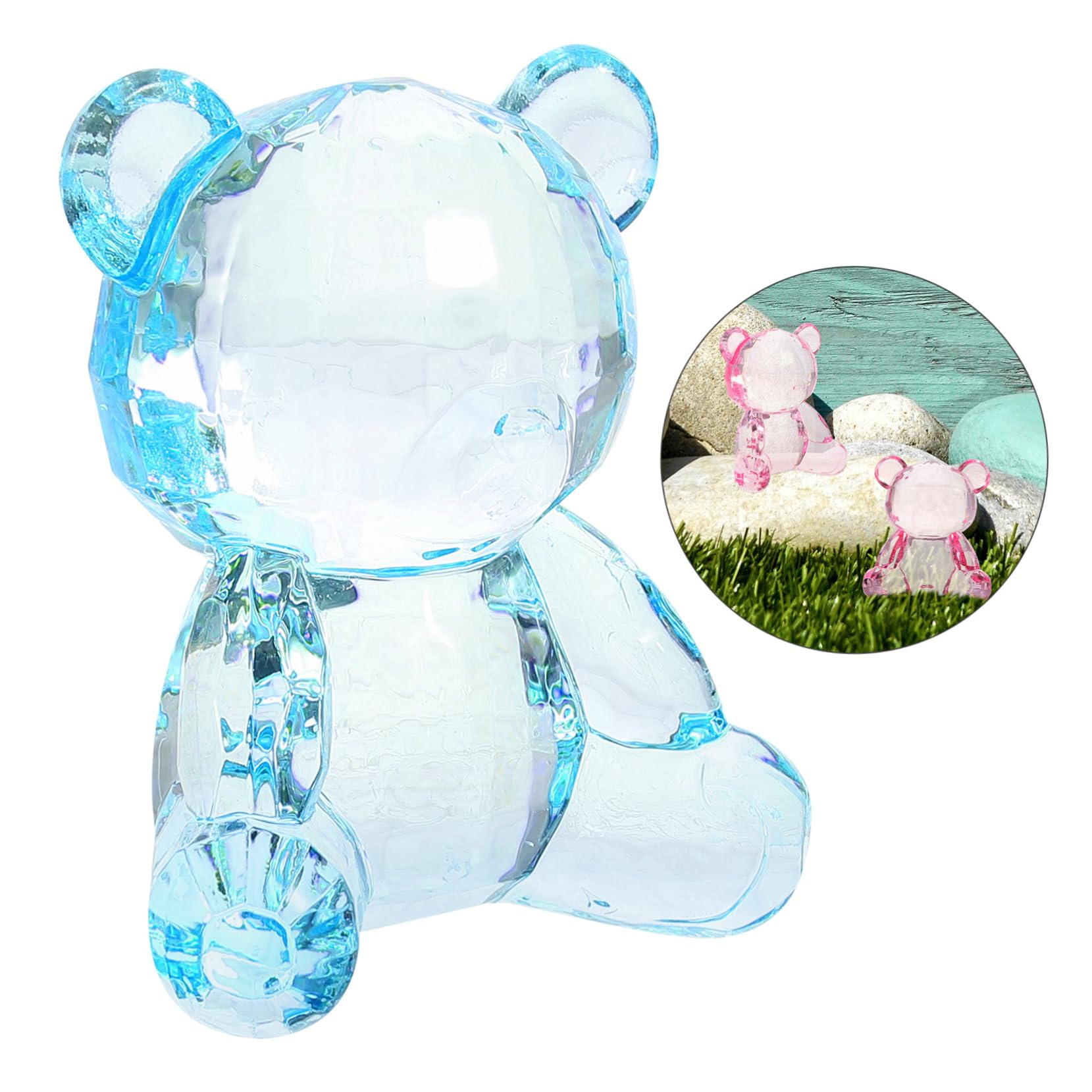 YARNOW 4 Pezzi Di Scultura Orso Statua Orso Acrilico Decorazione Orso Per Arredamento Casa E Feste