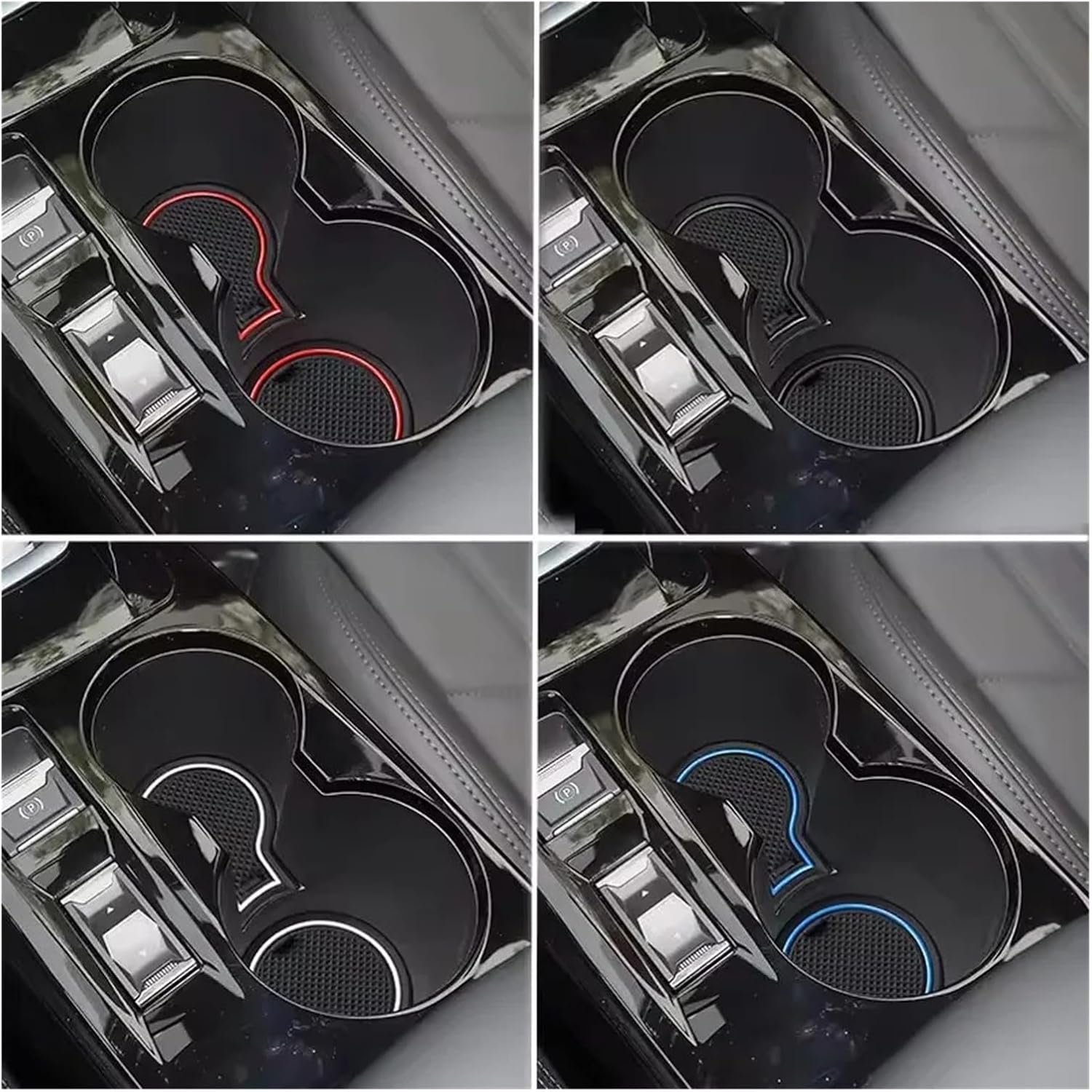 Compatible with Peugeot 2008 e-2008 GT Line 2019-2024 Anti-Slip Gate Slot Mat Cup Pad Car Interior Accessories