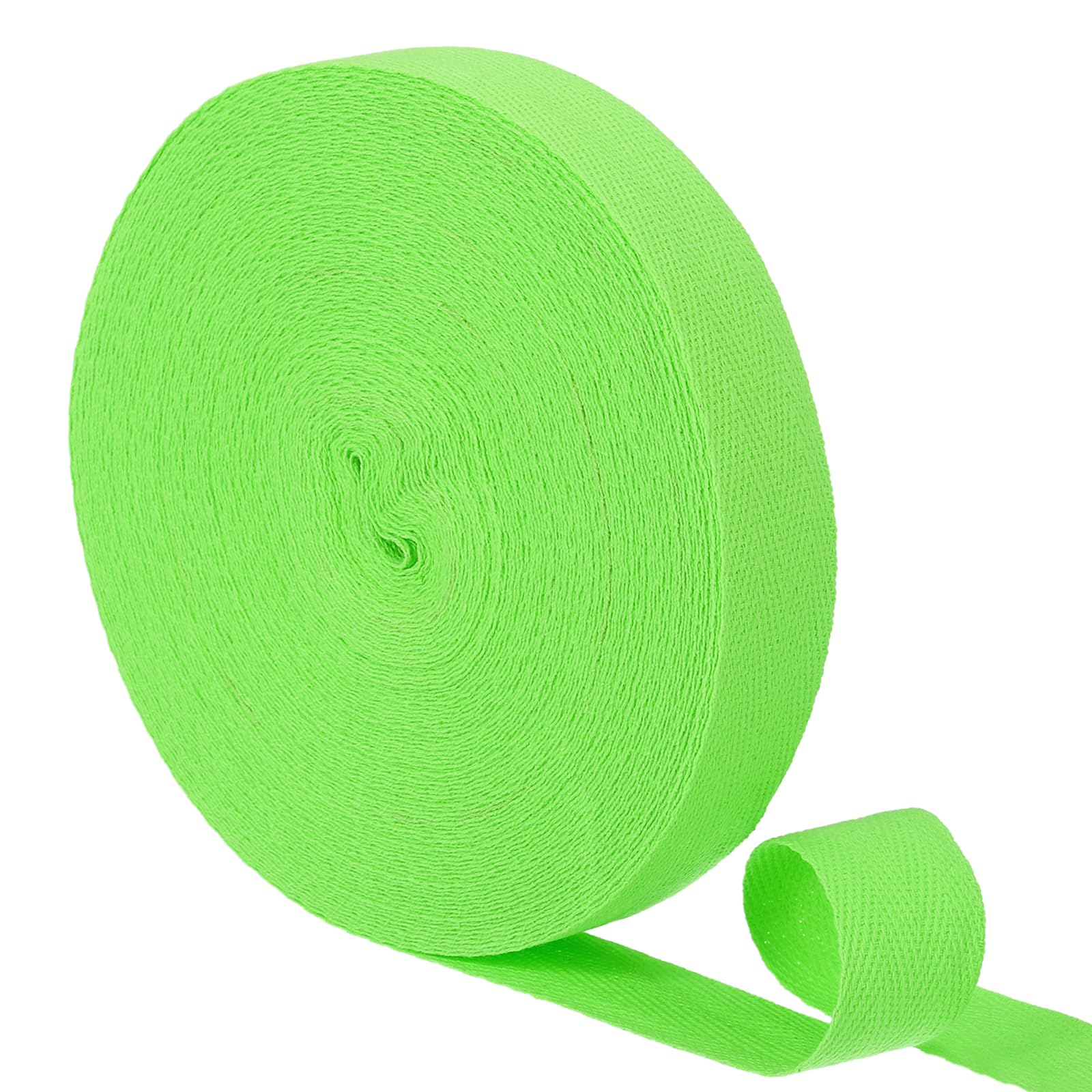 sourcing map 23 Yards Cotton Twill Tape, 1-inch Herringbone Webbing Ribbon Bias Binding Tapes for Clothes Sewing, DIY Crafting (Light Green)
