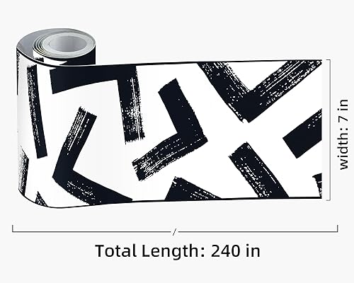 Vista 247 de FLFK Calcomanías de pared para despegar y pegar, para habitación de los niños, calcomanías de peces bajo el mar, 4 x 240 pulgadas (azul)