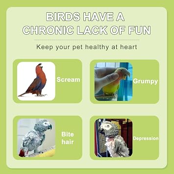 Wooden Parakeet Toys,Bird Foraging Toys,Bird Training Interactive Toys,Parrot Intelligence Toy,Bird Perches Stand,Bird Cage Accessories for Parrots for Medium/Small Size, Parrot.