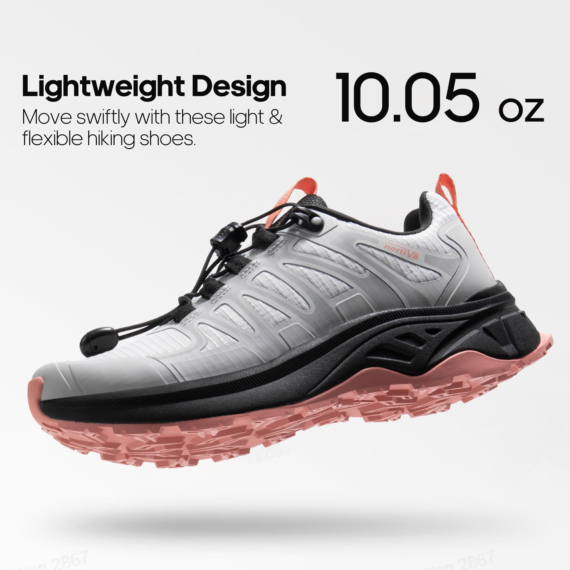 NORTIV 8 Scarpe da Trekking da Donna Stivali da Montagna Trekking Caccia Sneakers Antiscivolo Leggero Esterno Traspirante Leggero