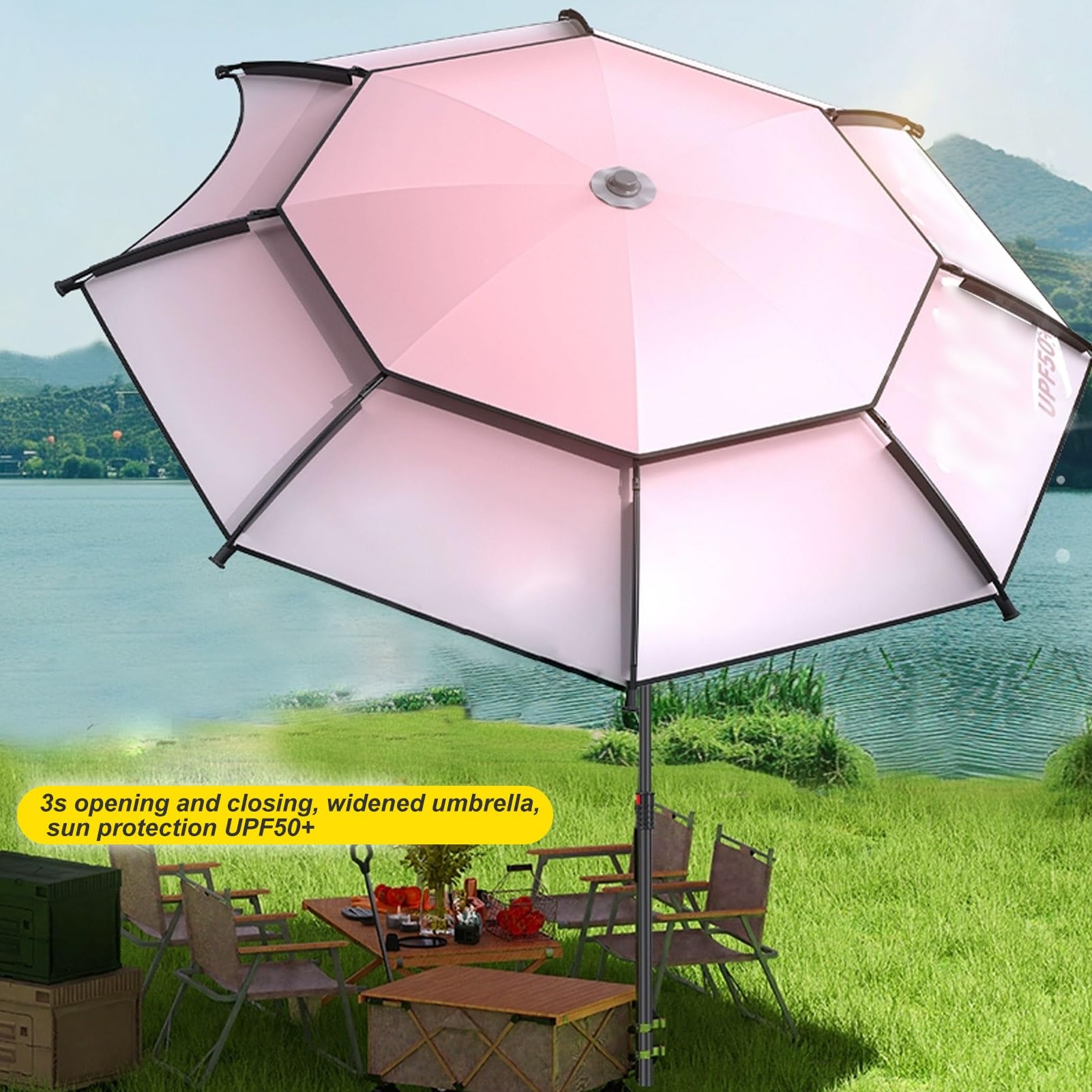Parasol ogrodowy Cantilever, wiatroszczelny parasol plażowy z odchylanym aluminiowym drążkiem