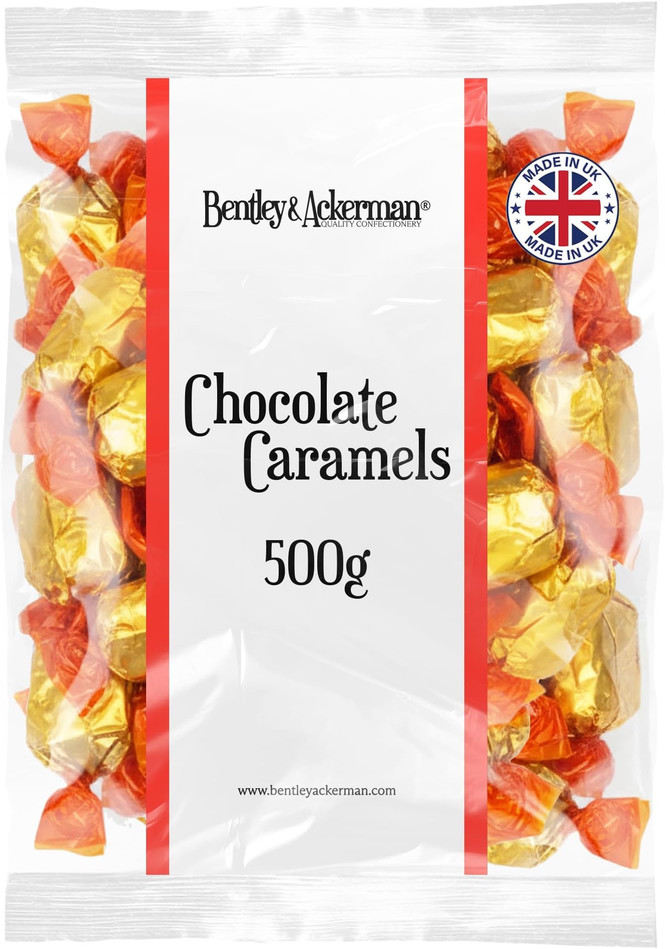 Original Jameson's Chocolate Caramels Coated in Smooth Chocolate – 500 gram Bag (1/2 Kilo) Perfect for Sharing and Gifting. From Bentley & Ackerman Sweet Shop.