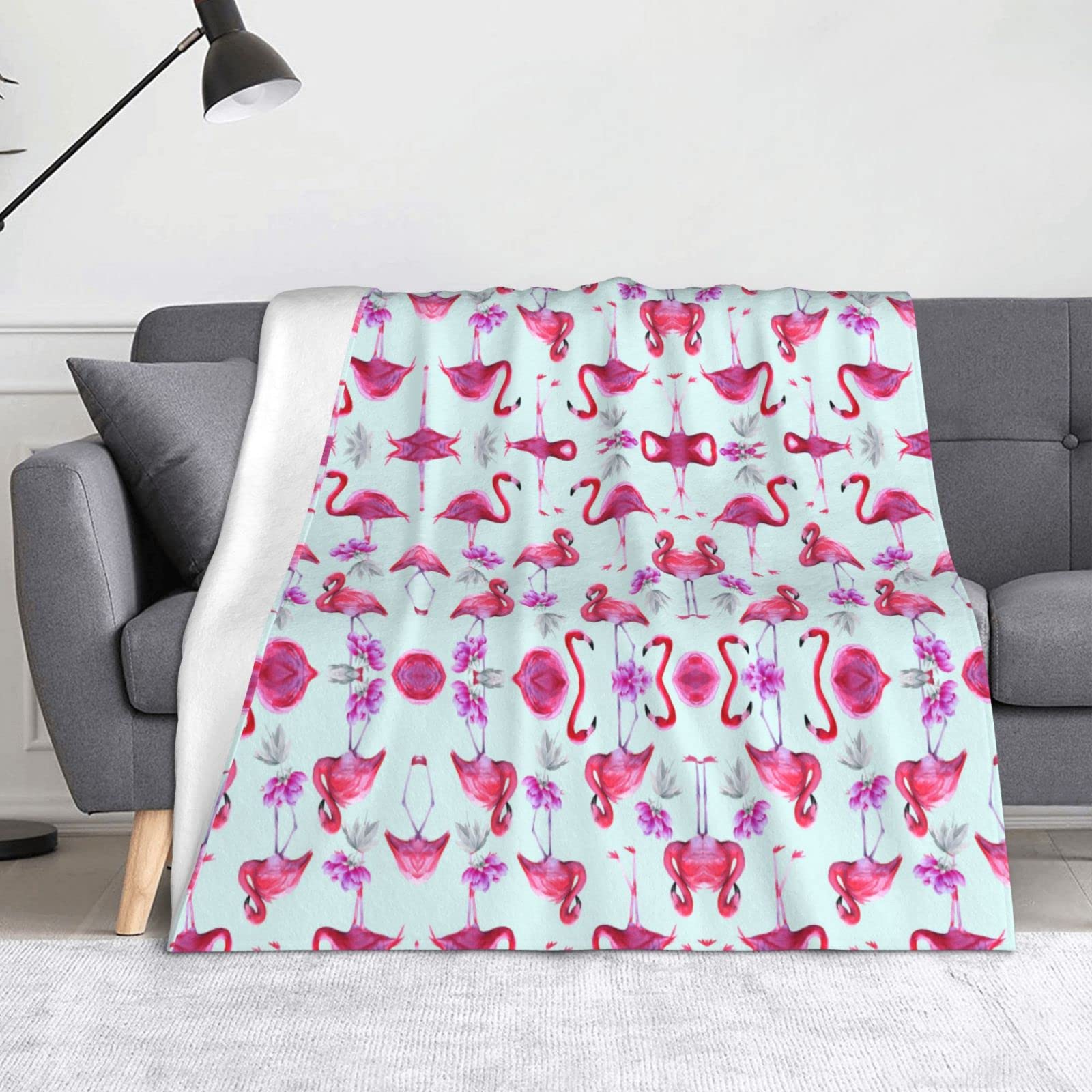 Couverture flanelle flamant rose ultra douce contre les nuits fraîches