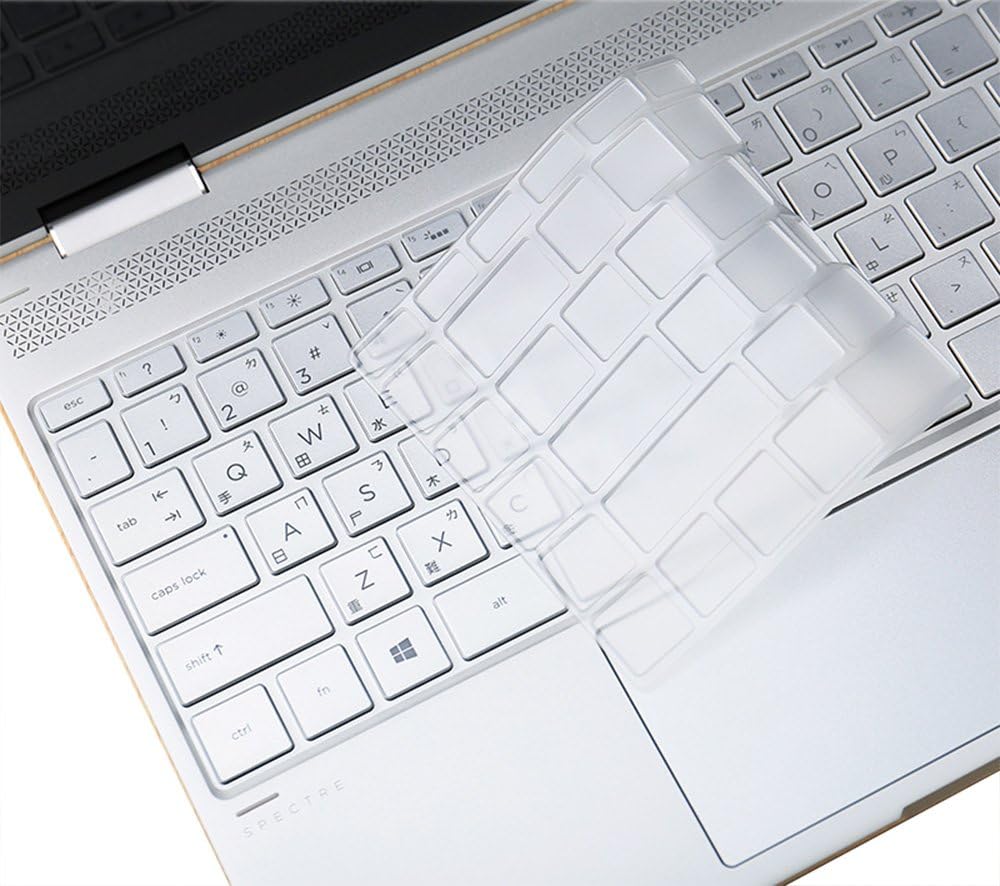 Clear Keyboard Skin Compatible for 2017 Release 13.3 inch HP Spectre x360 2-in-1 13t-ac00 13-ac013dx ac023dx 13-w013dx w023dx w053nr 13-ae011dx ae012dx ae013dx ae014dx ae012nr ae052nr Series Laptop