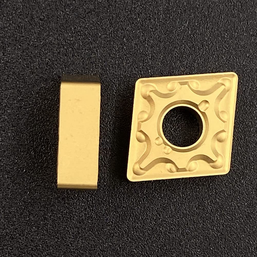 10pcs CNMG120408-MA Gold & 10pcs CNMG431 Carbide Turning Inserts for Steel, with 3/4in Lengthened Shank Indexable Lathe Tool Holder for Finishing and Boring