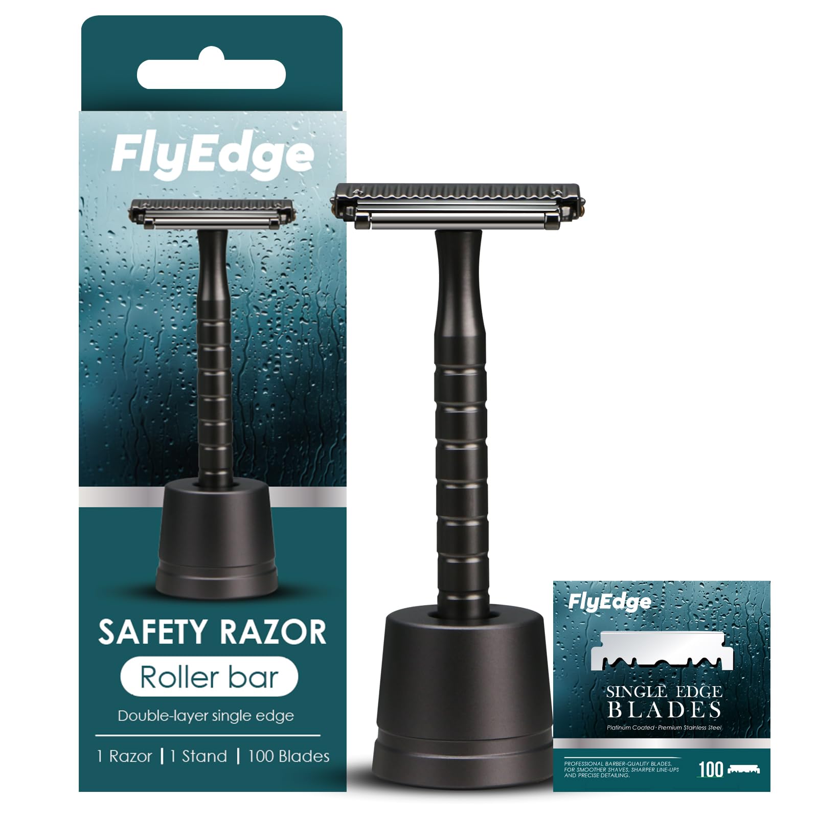 Safety Razors for Men, Stainless Steel Reusable Metal Razor
