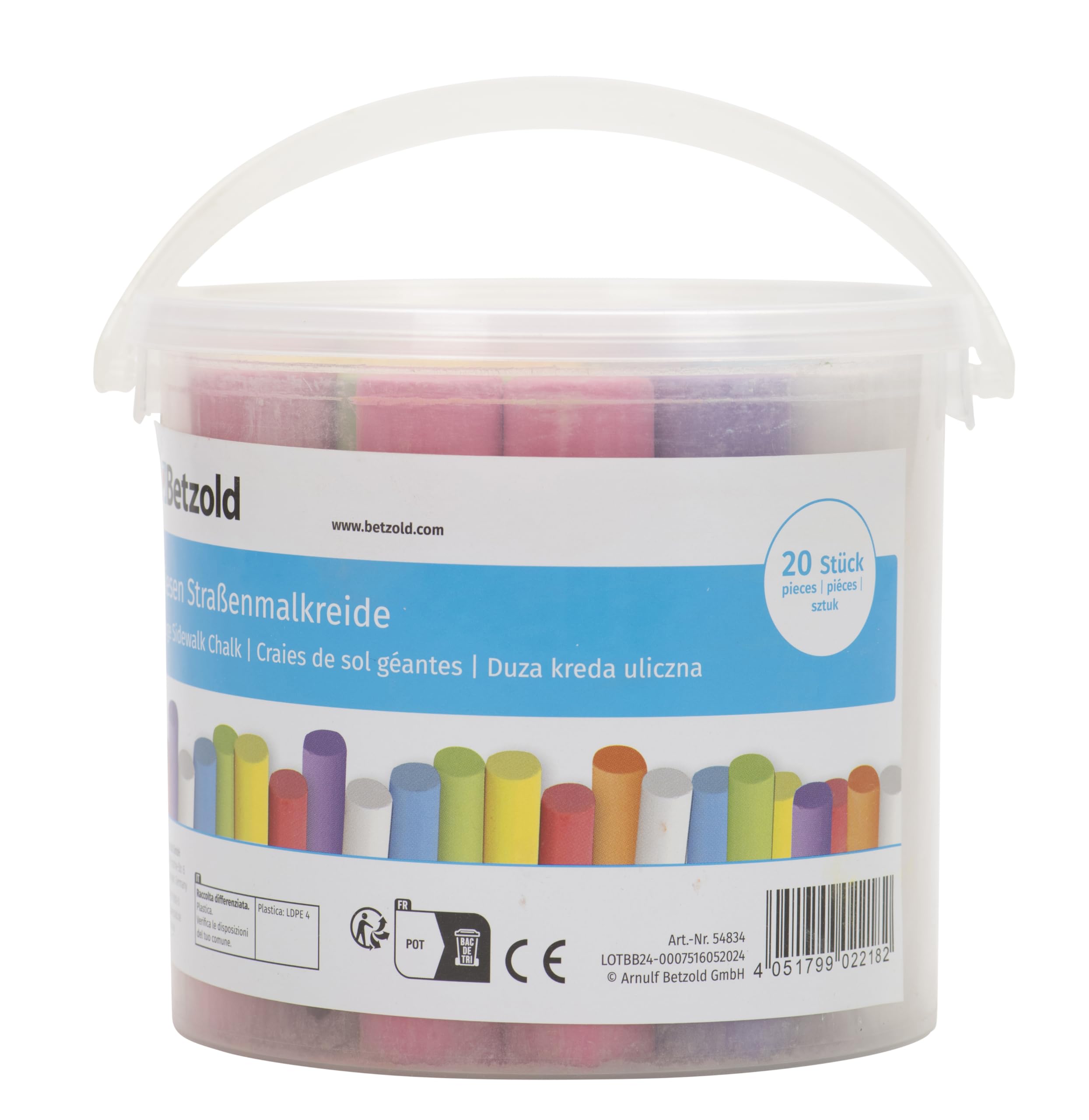 Betzold - Street Chalk - tizas de colores tizas para niños tiza sin gluten Betzold - Street Chalk - tizas de colores tizas para niños tiza sin gluten