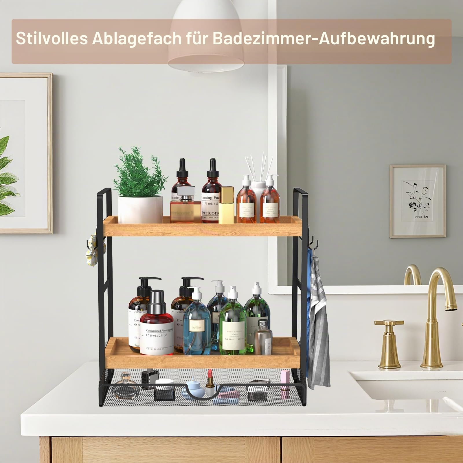 LEMIKKLE Kaffeebar-Zubehör und Kaffeetassenhalter, Küchenorganizer und -aufbewahrung, Gewürzregal-Organizer für Arbeitsplatte, Küche (Schublade)