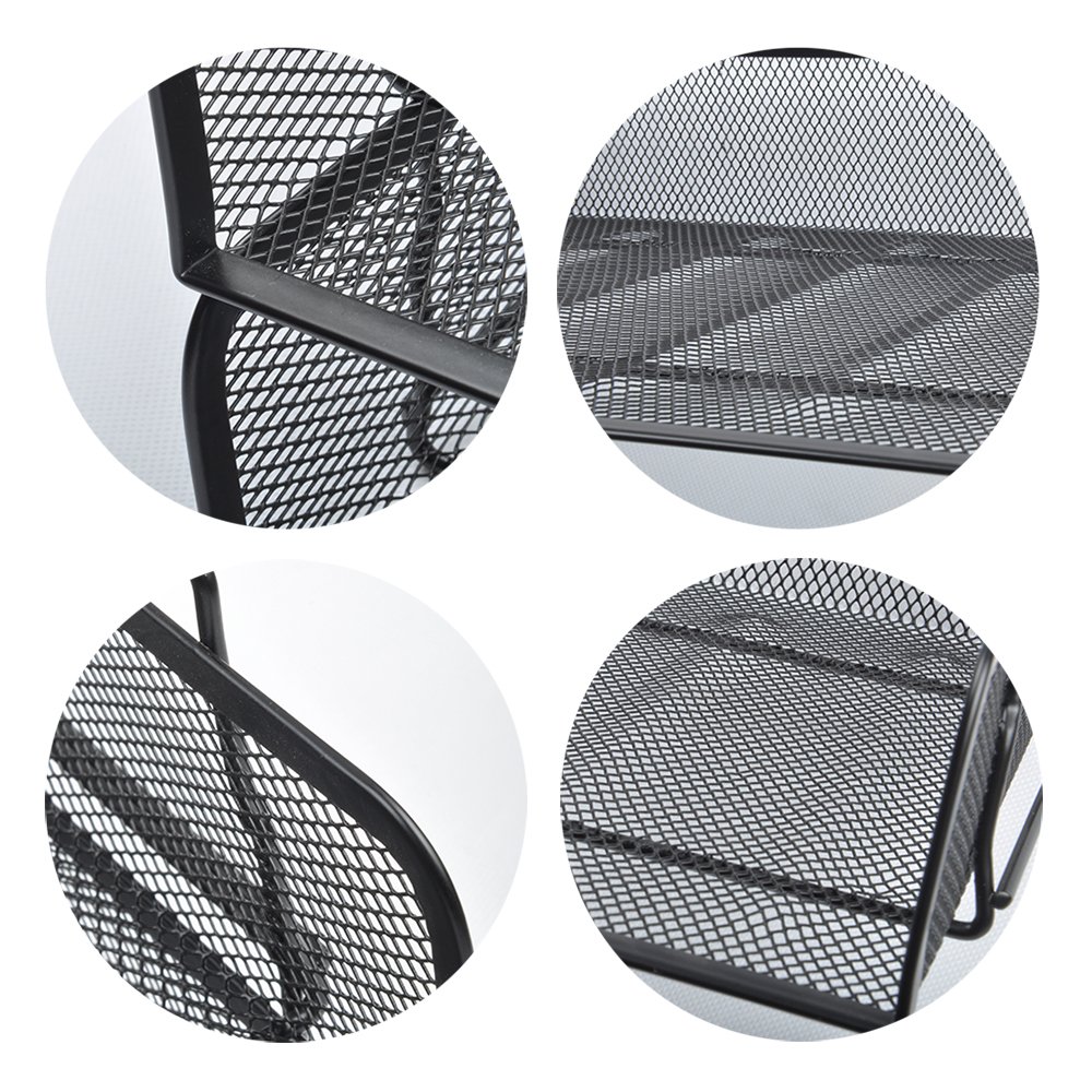 Easepres 2-poziomowy organizer na dokumenty z możliwością układania w stos | The Mesh Collection, czarny