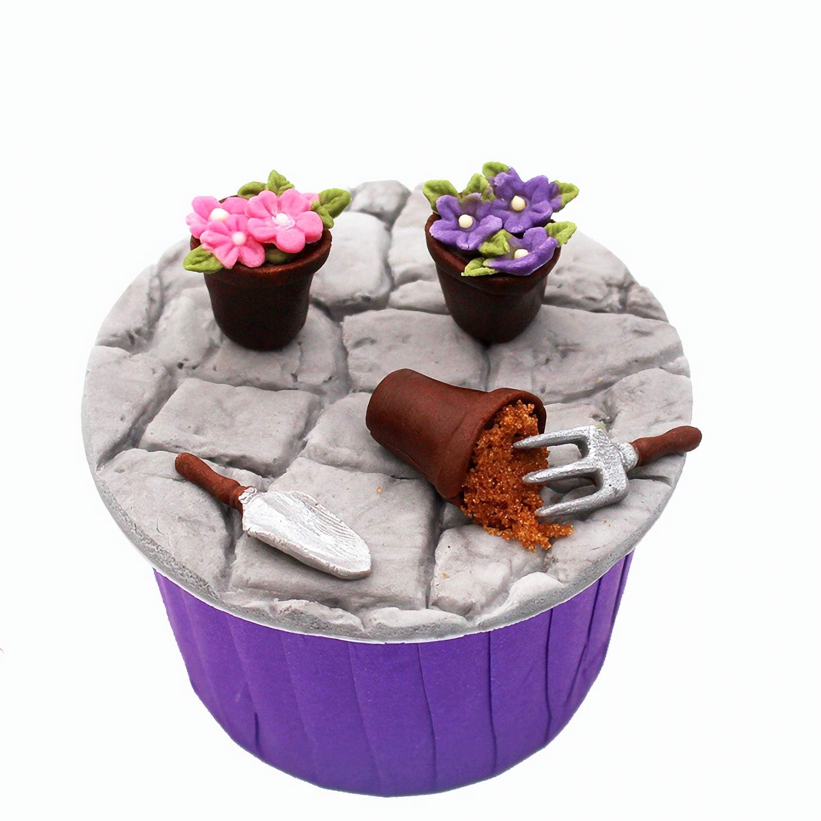 HengKe 2 Pieces Rock Texture Silicone Lace Mold, Food Grade Cake Molds, Candy, Icing, Biscuit Decor, Chocolate,Polymer Clay Fondant Snow Cake Decorating Supplies - Image 7