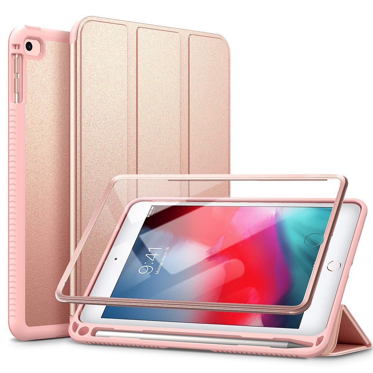 iPad mini ローズゴールド + Apple Pencil+ケース SURITCH Case for iPad Mini 4/iPad Mini 5, Rose Gold Ultra Slim