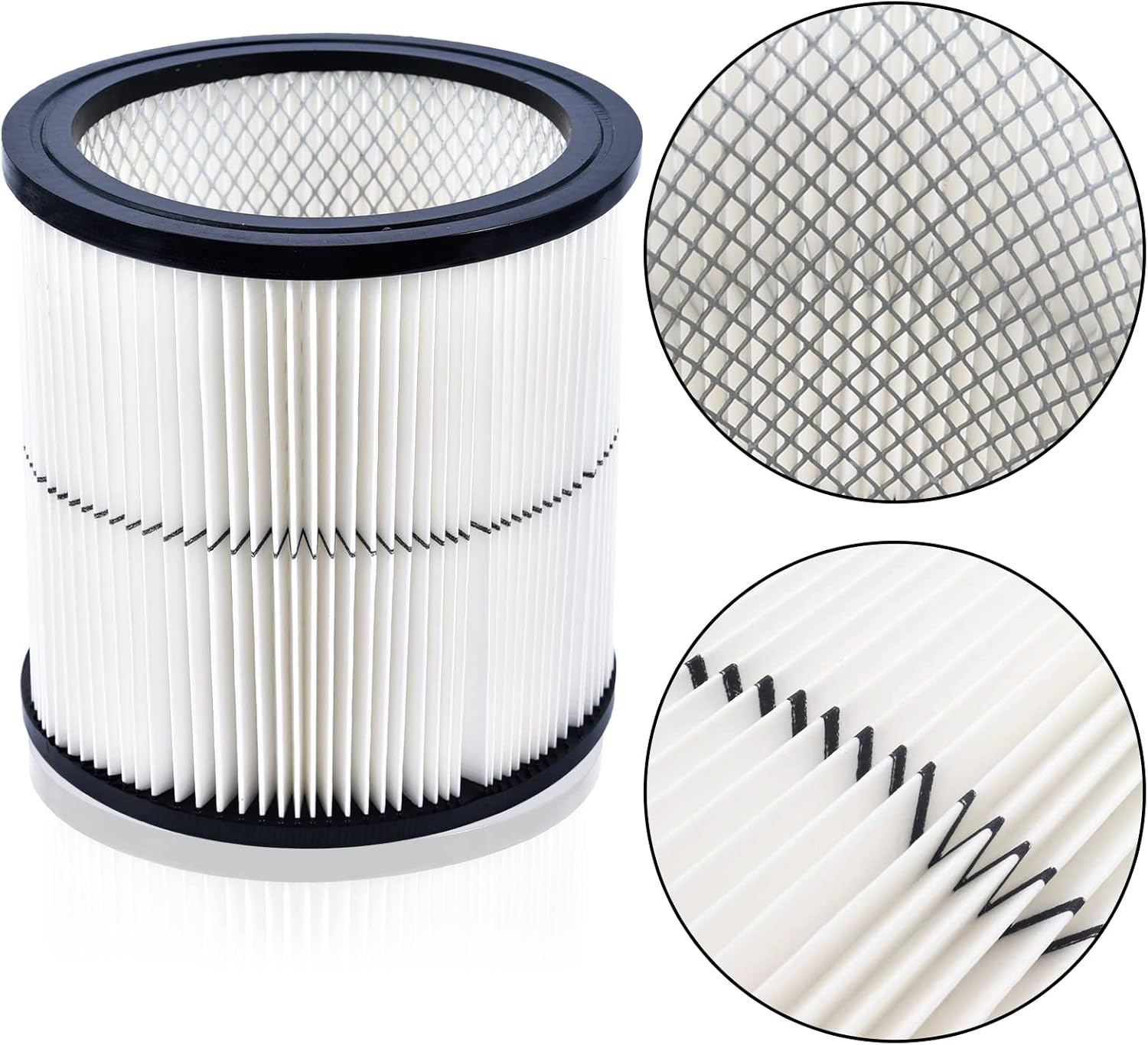 17884 Vacuum Filter compatible with Craftsman 9-17884 17920 17921 17922 17923 17929 17935 17937 Cartridge Shop Vac Filter - 2pcs