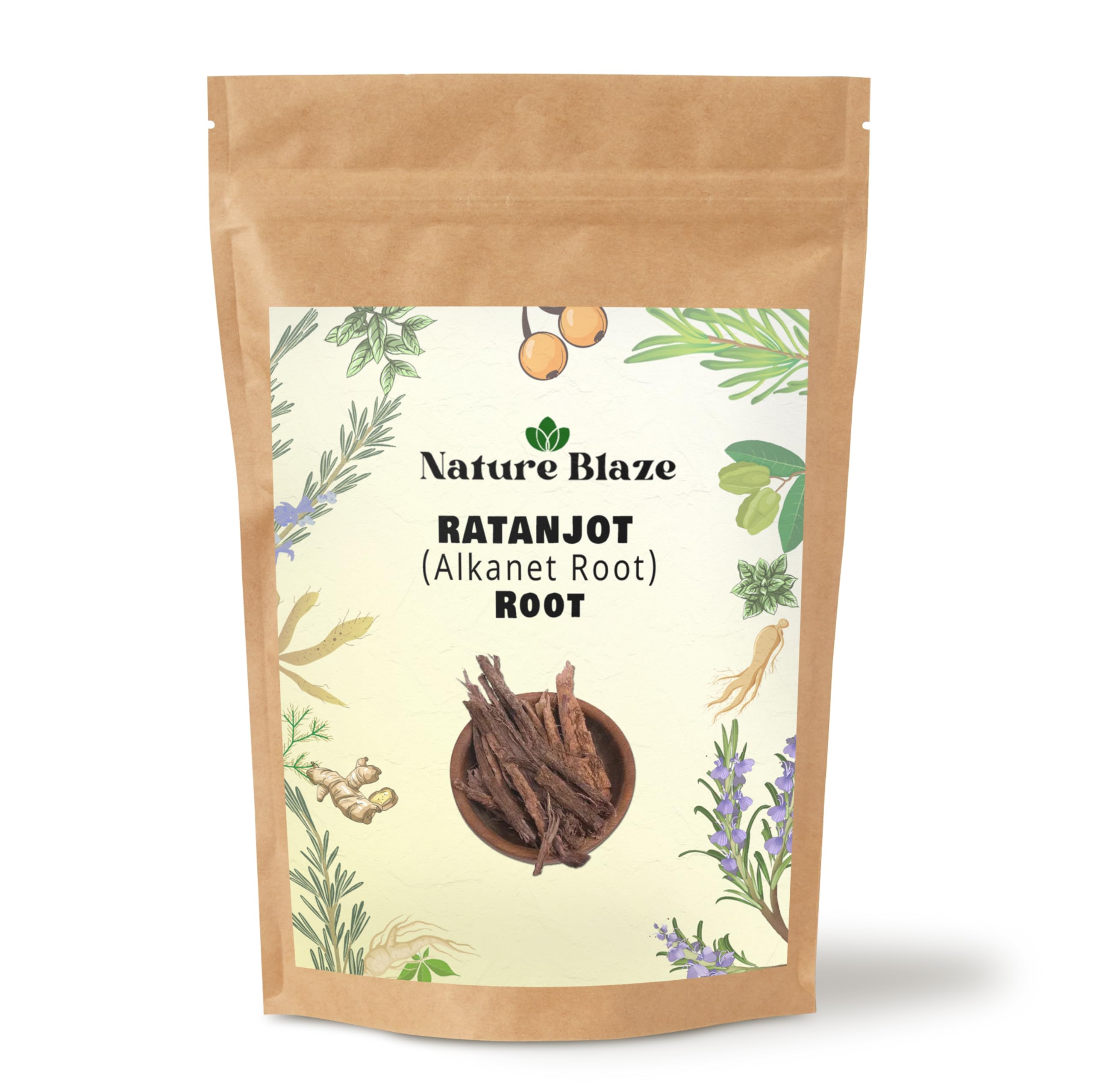 Nature Blaze RATANJOT Root 114 Grm (4 Oz) Alkanna tinctoria ALKANET