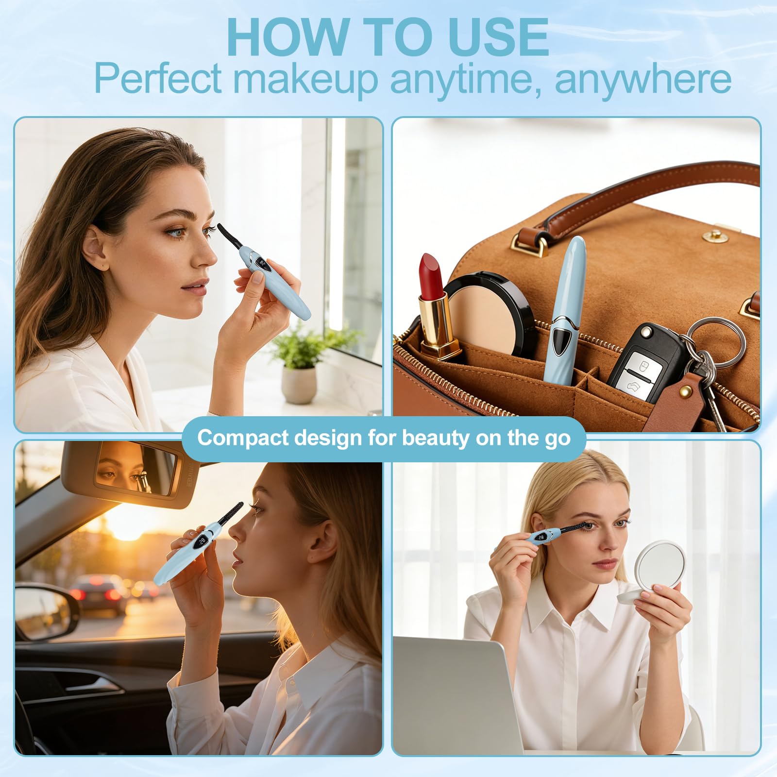 Heated Wimpern Curler Wimpernzange beheizbar, runpeak S600 beheizbare Wimpernzange mit präziser Temperaturregelung, Verbrühungsschutz & Auto-Off für langanhaltenden natürlichen Schwung