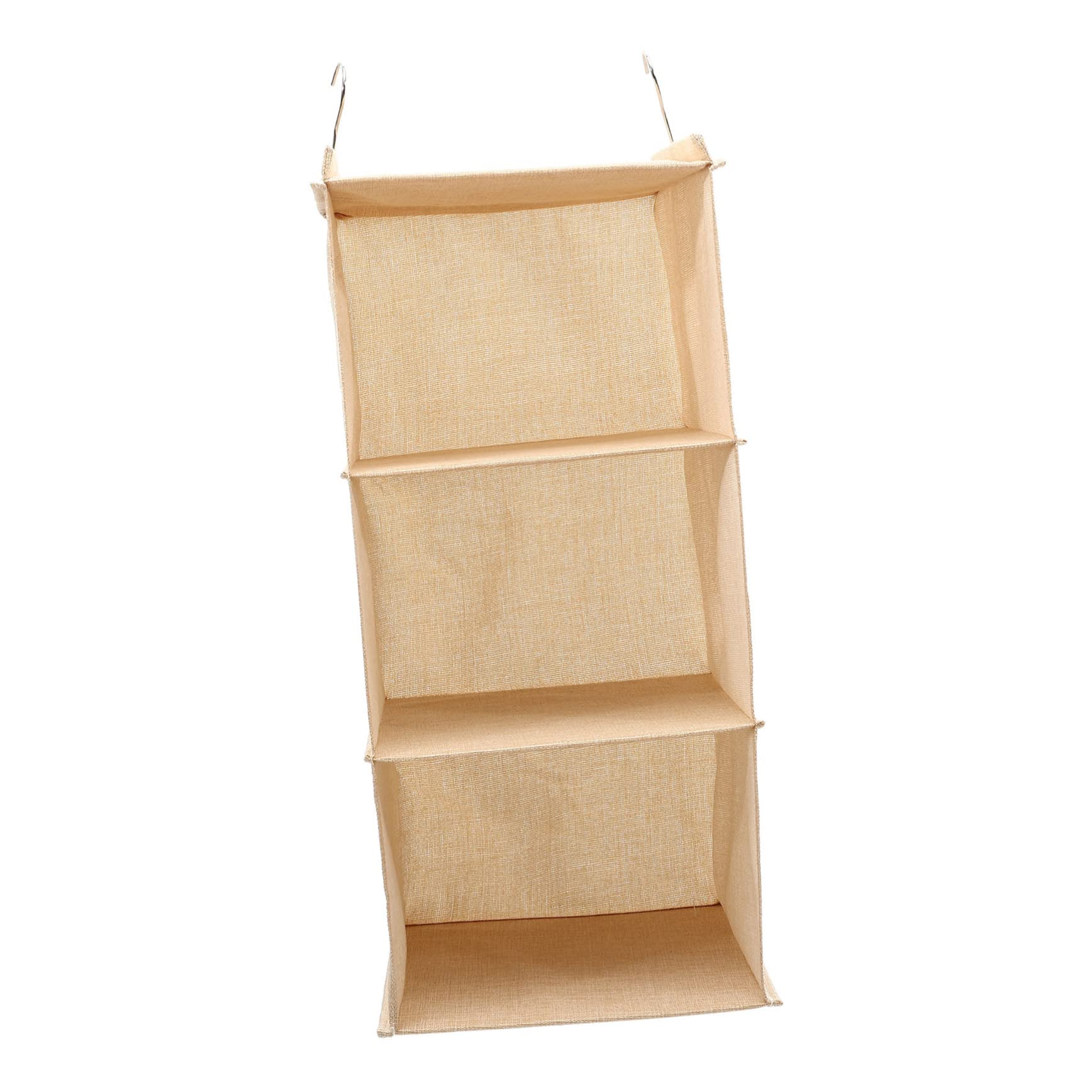 KOMBIUDA Mehrlagiger Hängeorganizer für Kleiderschrank, 3 Ebenen, Beige