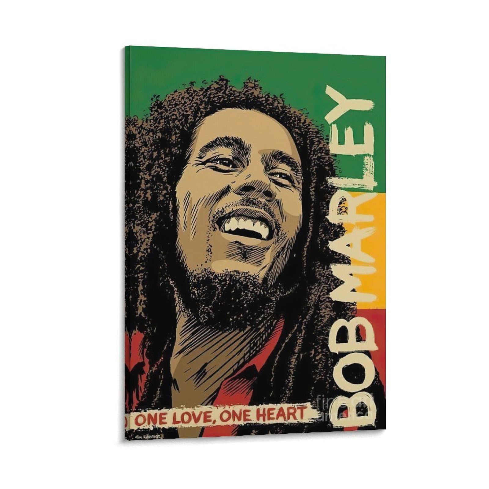 Amazon.co.jp: Bob Marleyボブ・マーリーイラストポスター3 パネル