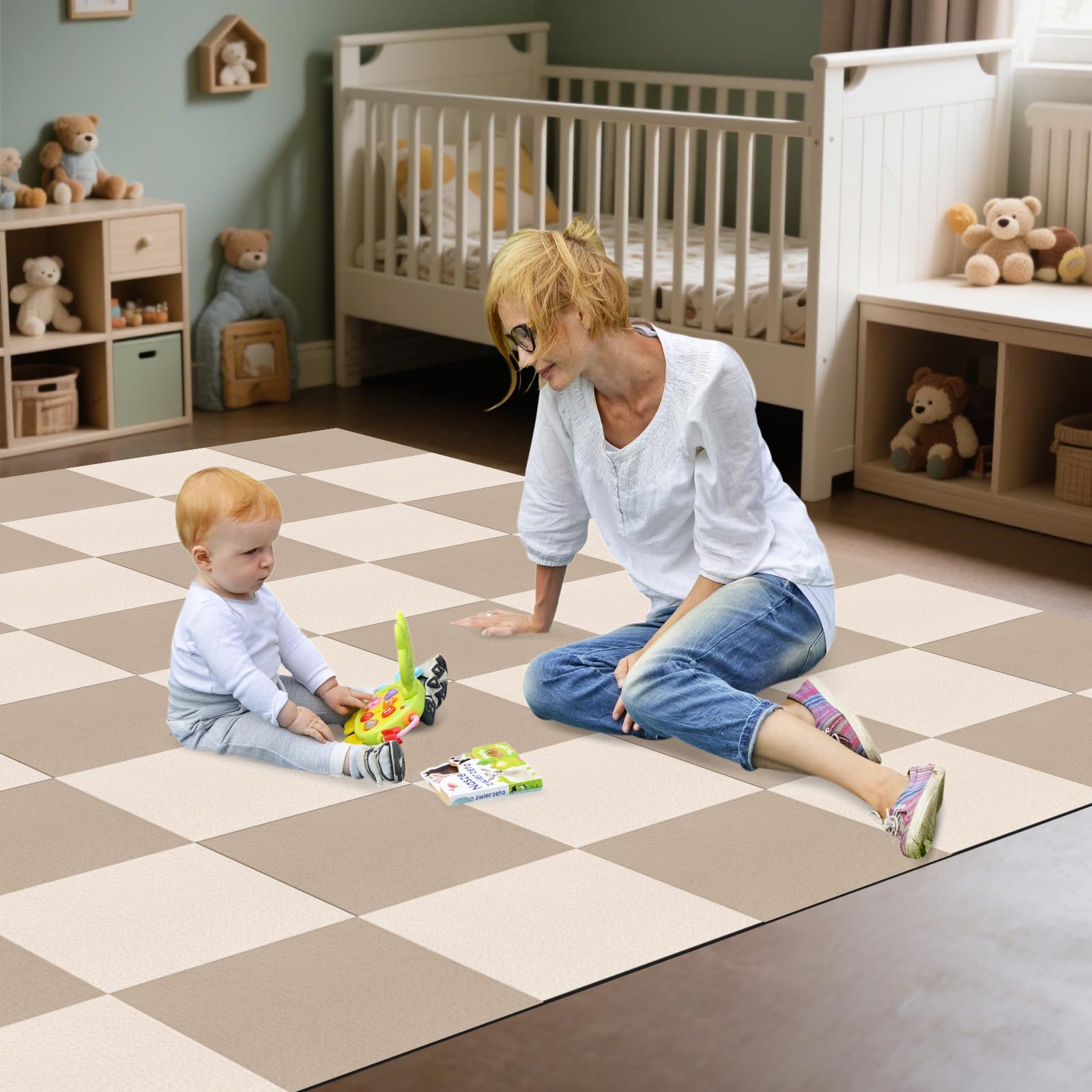 Piastrelle per tappeti autoadesive (beige, 50 x 50 cm)
