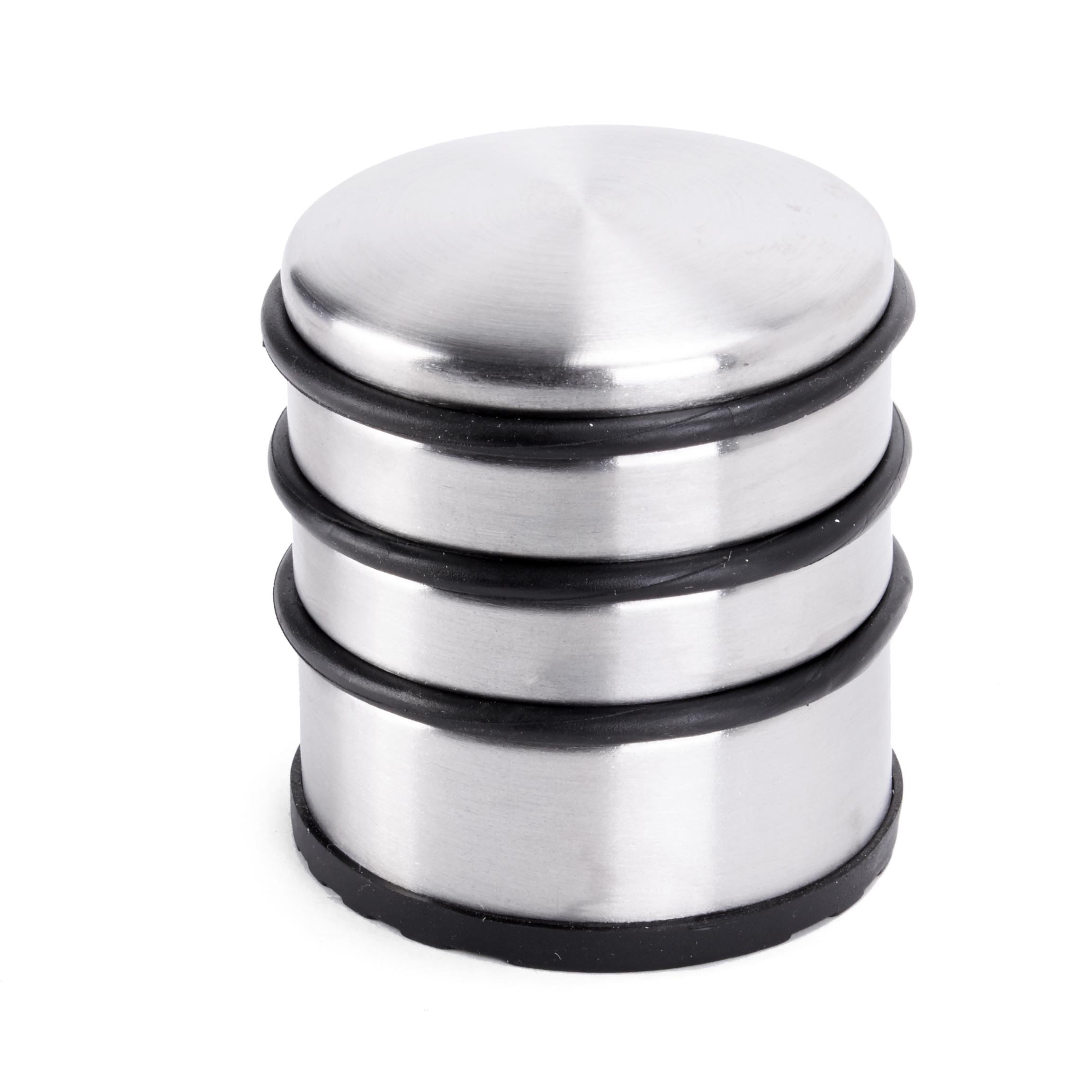 Oxid7® door stop stainless steel high approx. 8.5 x 8 cm (W x H) - Door buffer approx. 1.2 kg for Heavy Doors – Stainless Steel Door Stopper Holder Buffer – Pack of 1