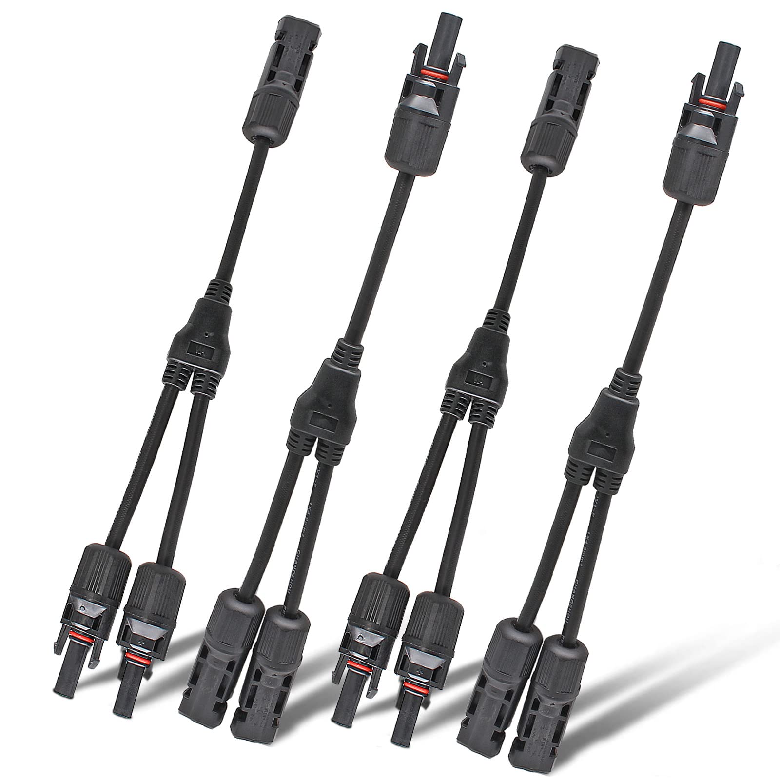 Conectores solares Y cable adaptador paralelo de rama en Y, conectores de rama Mc4 2 a 1, adaptador de enchufe fotovoltaico para panel solar MFF + MMF