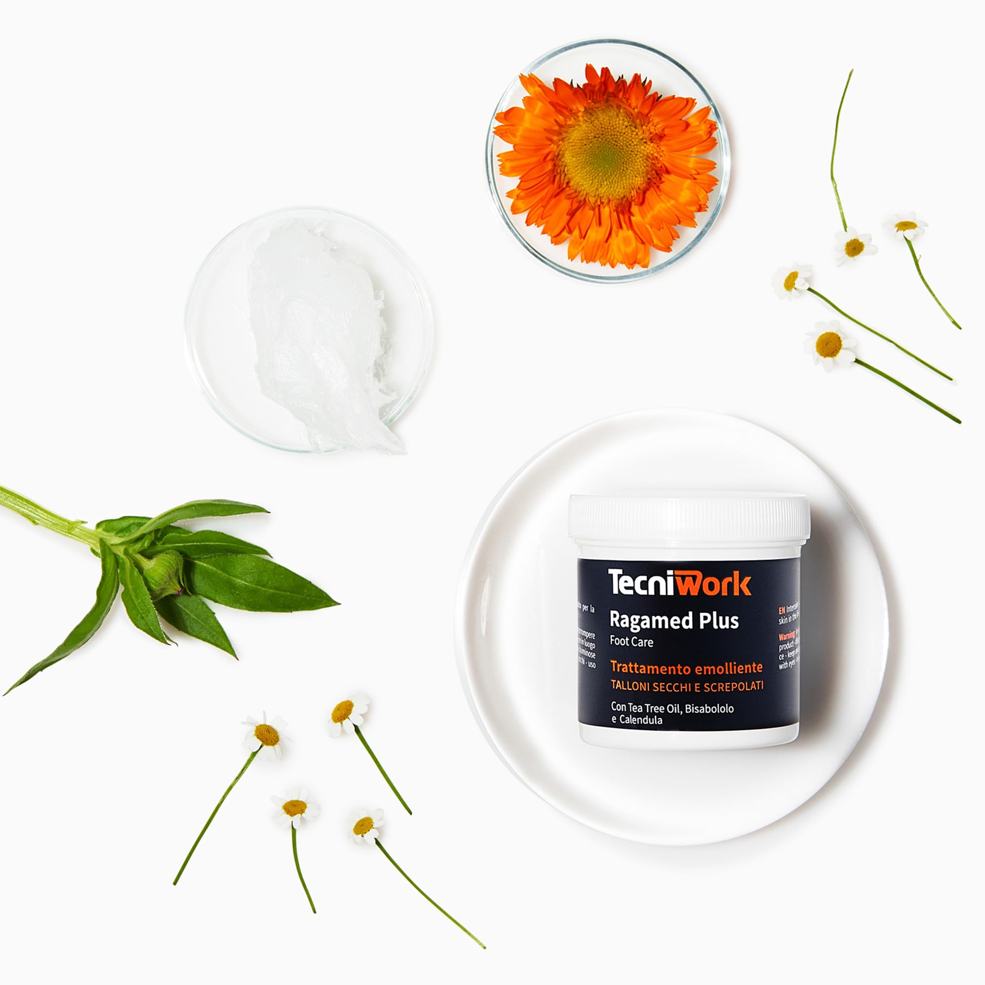 Ragamed Plus Crema Talloni Secchi e Screpolati 75 ml – Trattamento Emolliente Intensivo con Tea Tree Oil, Camomilla e Calendula – Dermatologicamente Testata