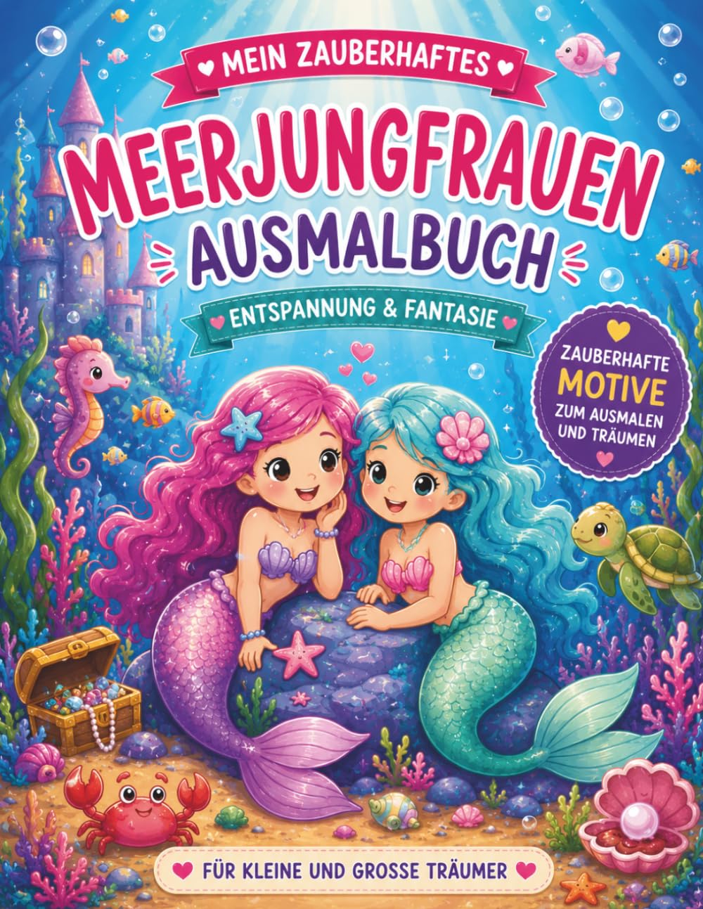 Mein zauberhaftes Meerjungfrauen Ausmalbuch: Entspannung & Fantasie