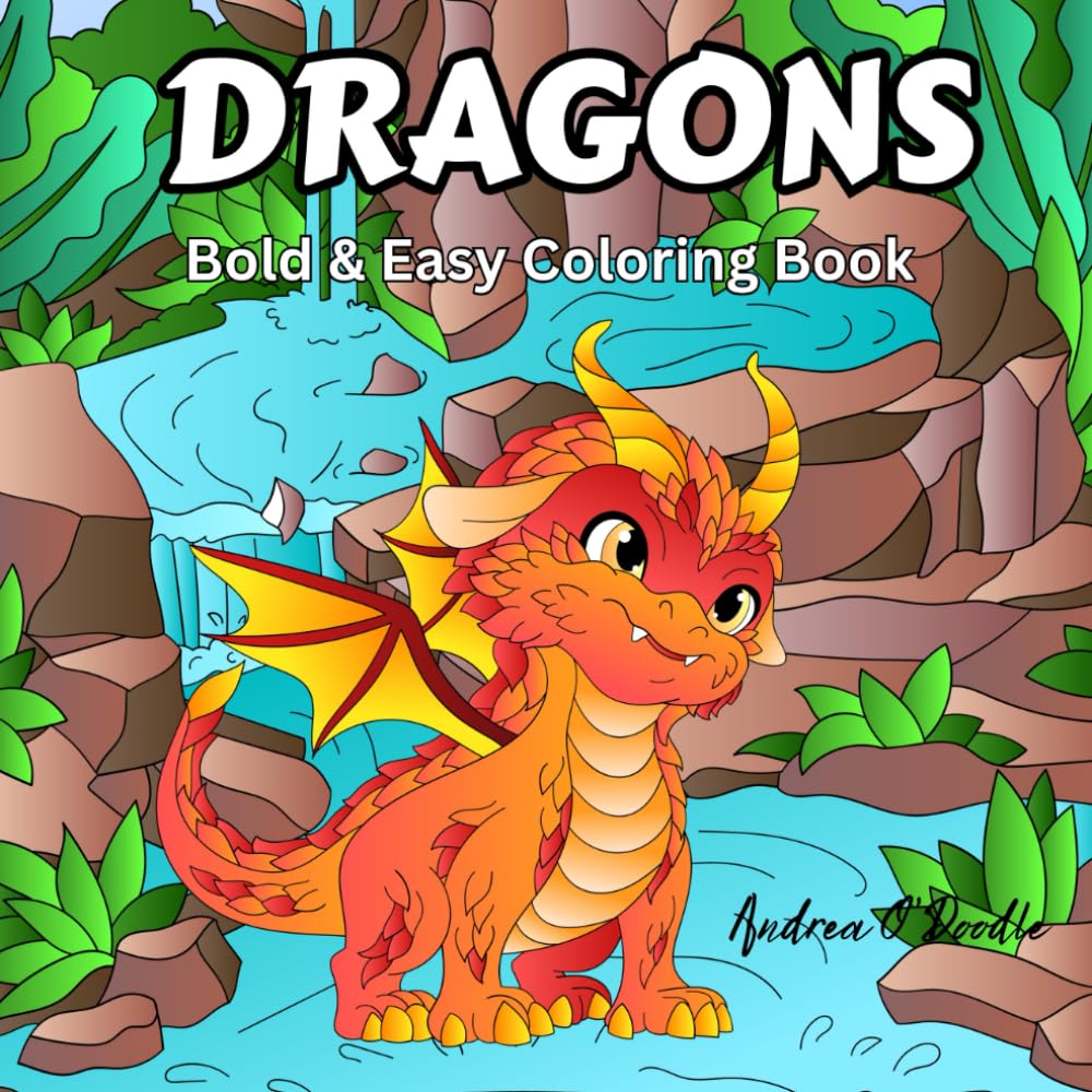 Dragons Bold & Easy Coloring Book
