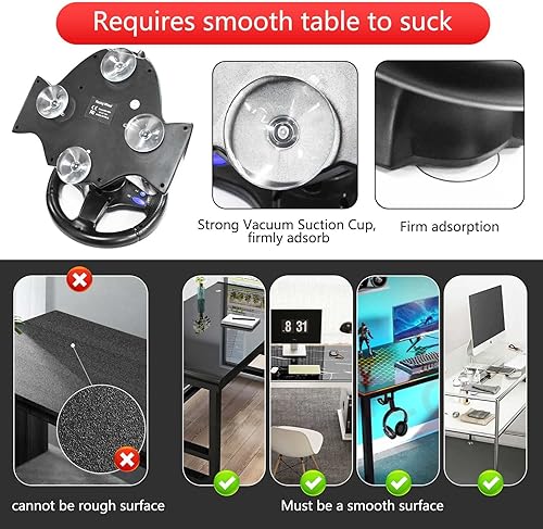 Miniatura 5 de SZYUYU Volante de carreras con pedalespalas de cambio y vibración para PS4PS3XBOX OneXBOX 360SwitchPC Racing Volante